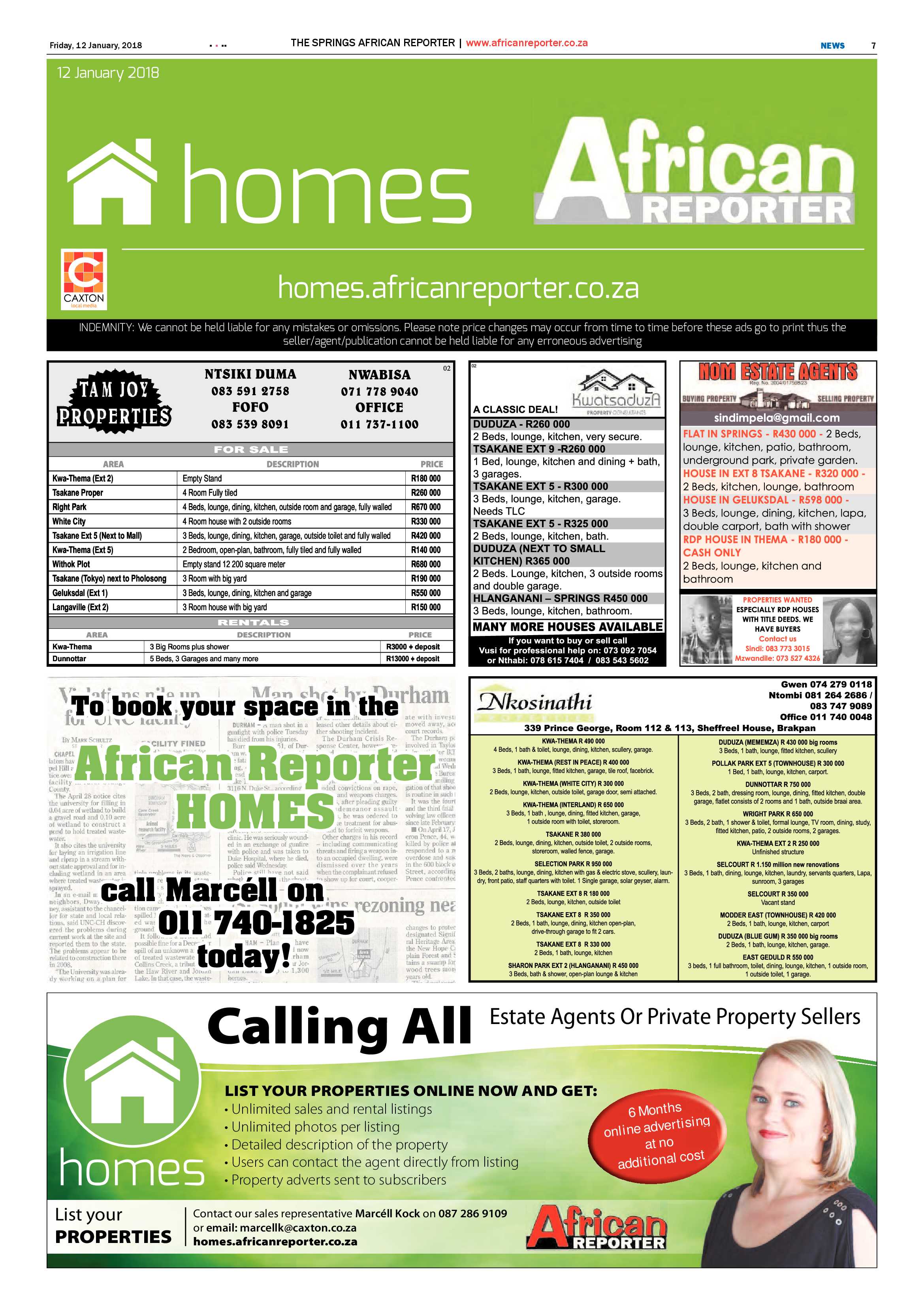 African Reporter 12 January 2018 page 7