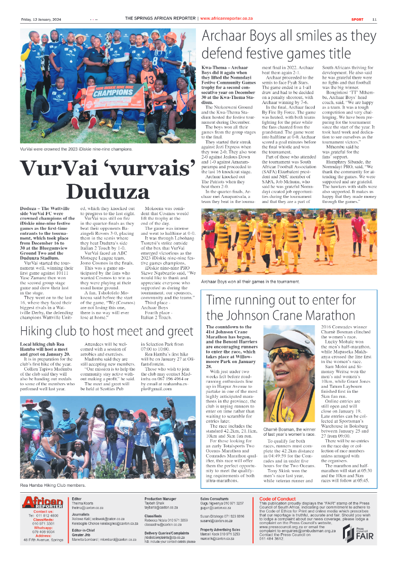 African Reporter 12 January 2024 page 11