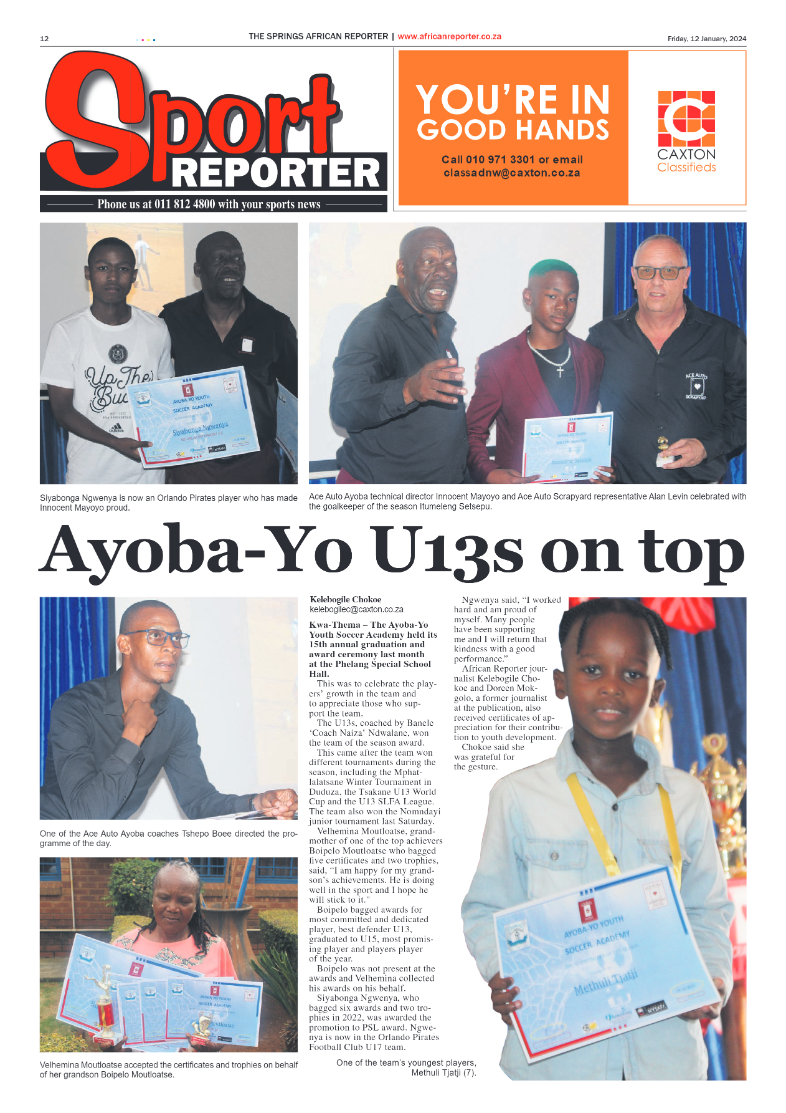 African Reporter 12 January 2024 page 12
