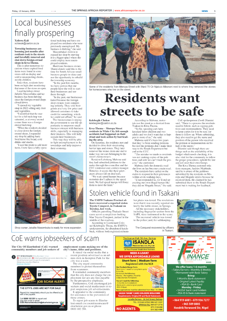 African Reporter 12 January 2024 page 3