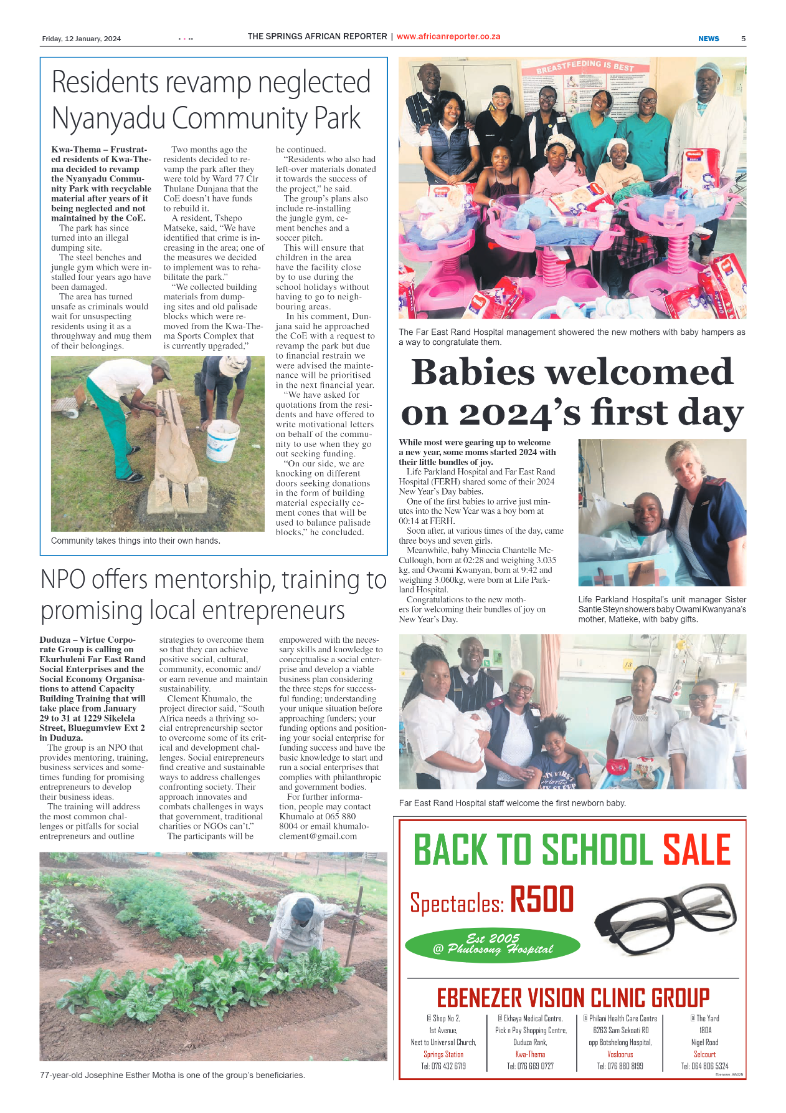 African Reporter 12 January 2024 page 5