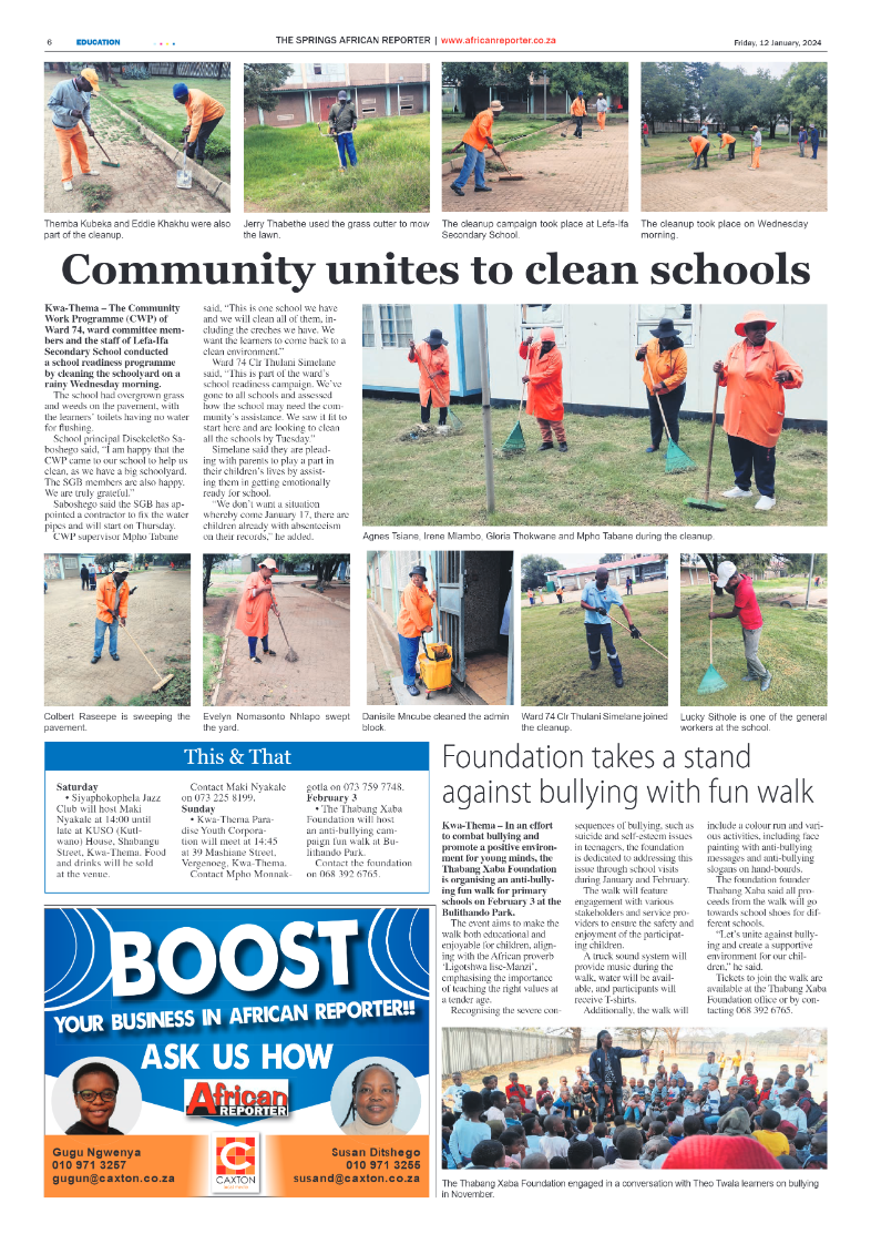 African Reporter 12 January 2024 page 6
