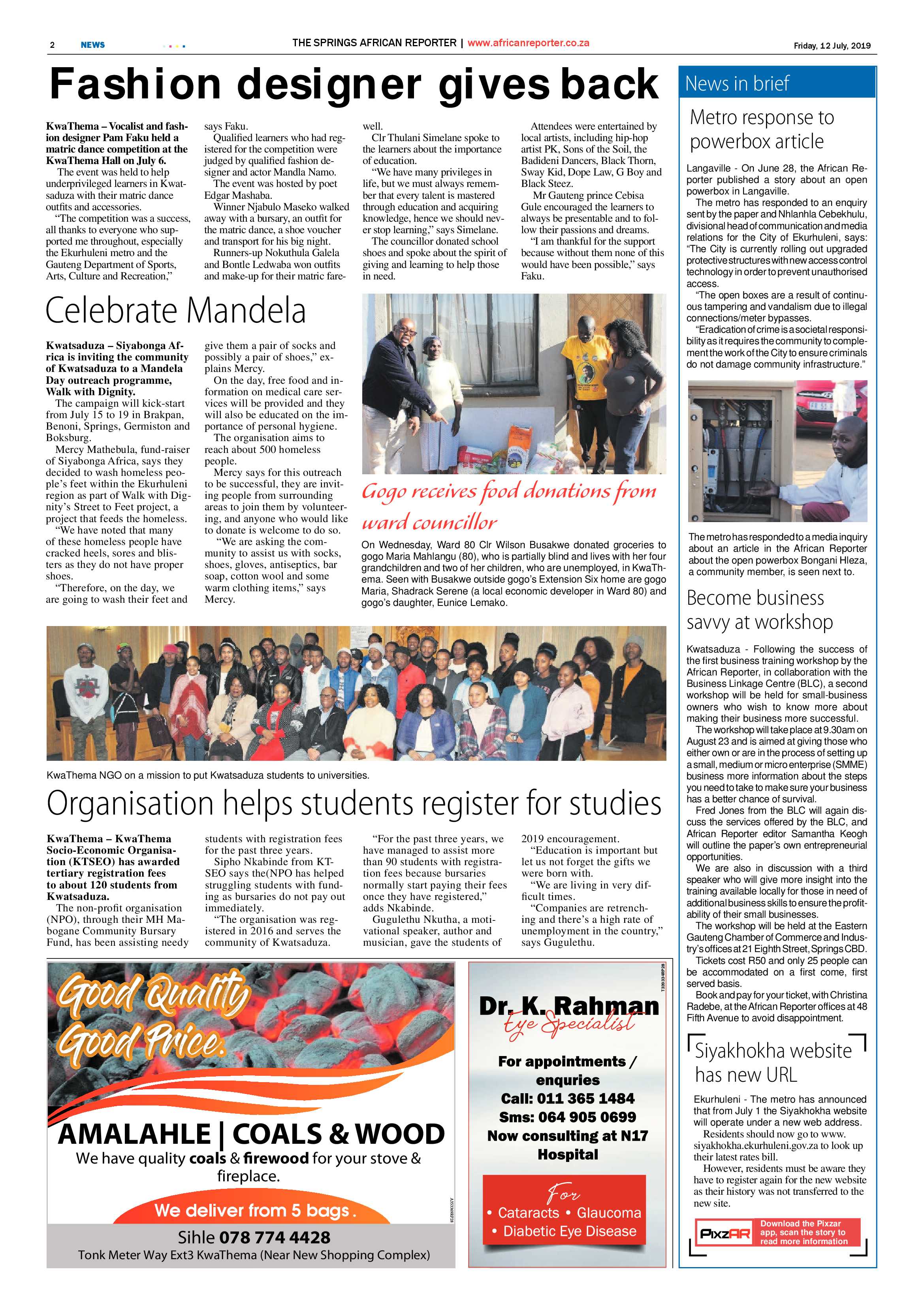 African Reporter 12 July 2019 page 2