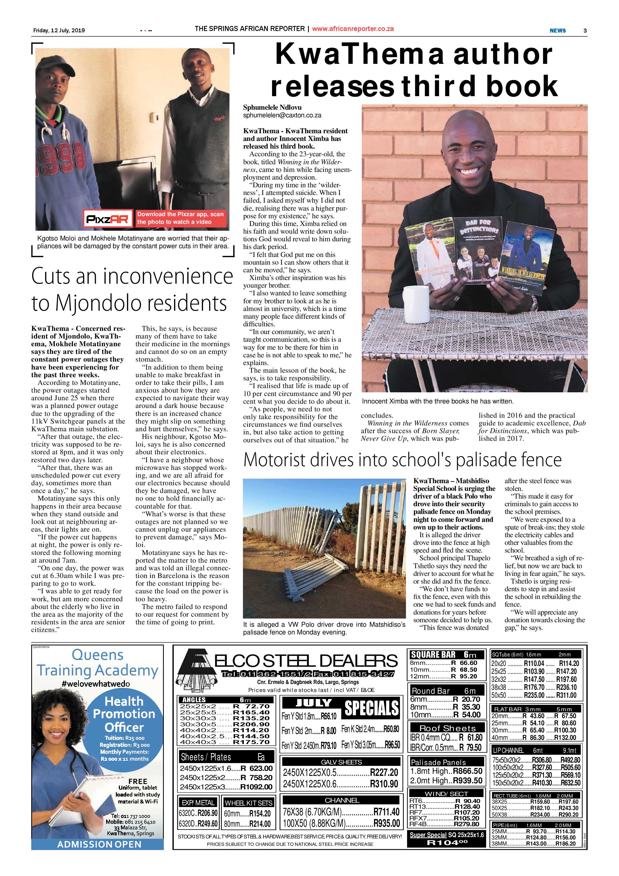 African Reporter 12 July 2019 page 3