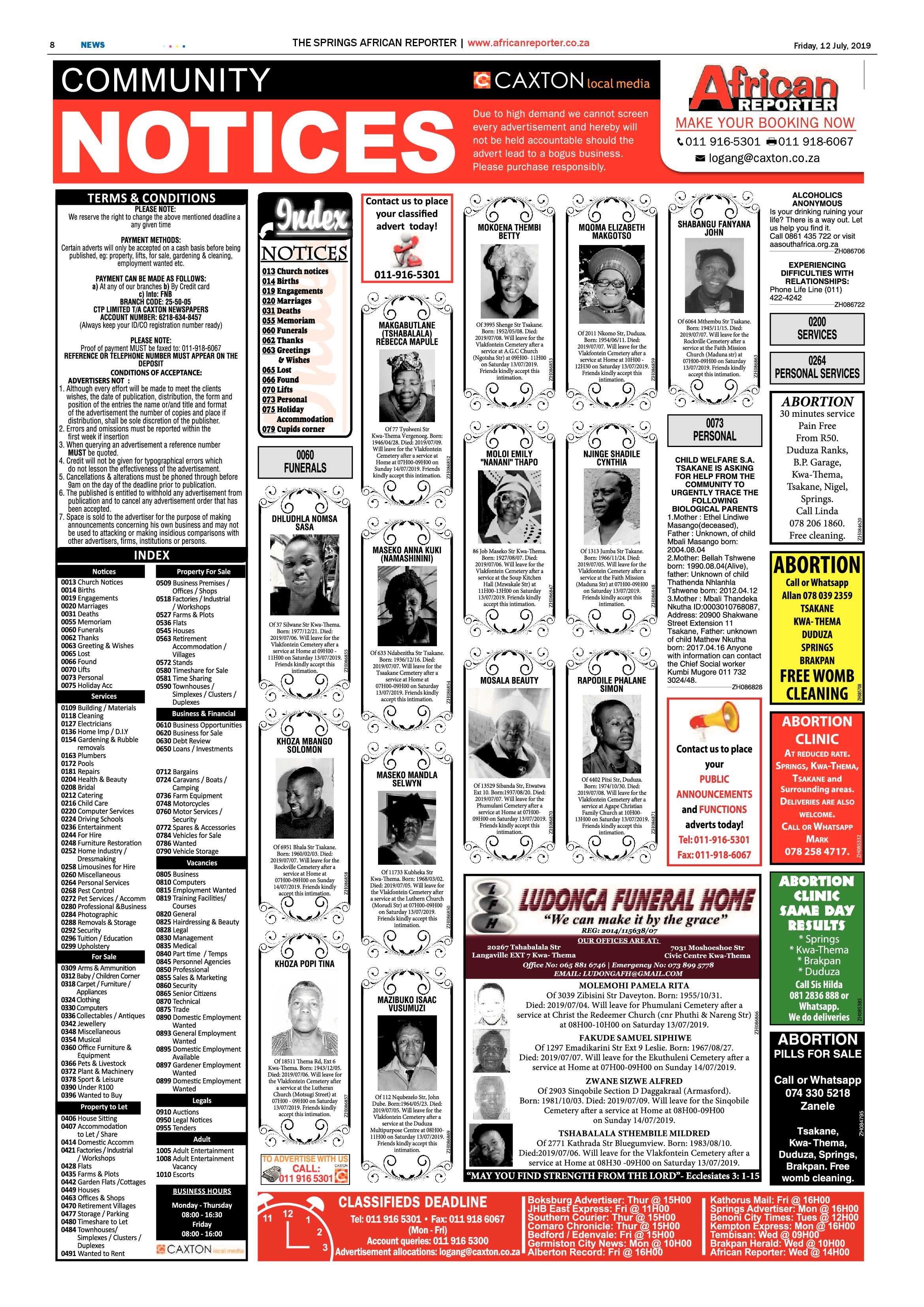 African Reporter 12 July 2019 page 8