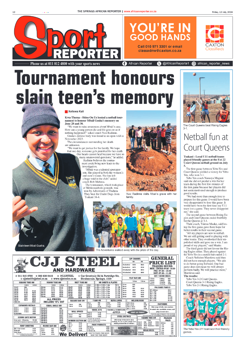 African Reporter 12 July 2024 page 12