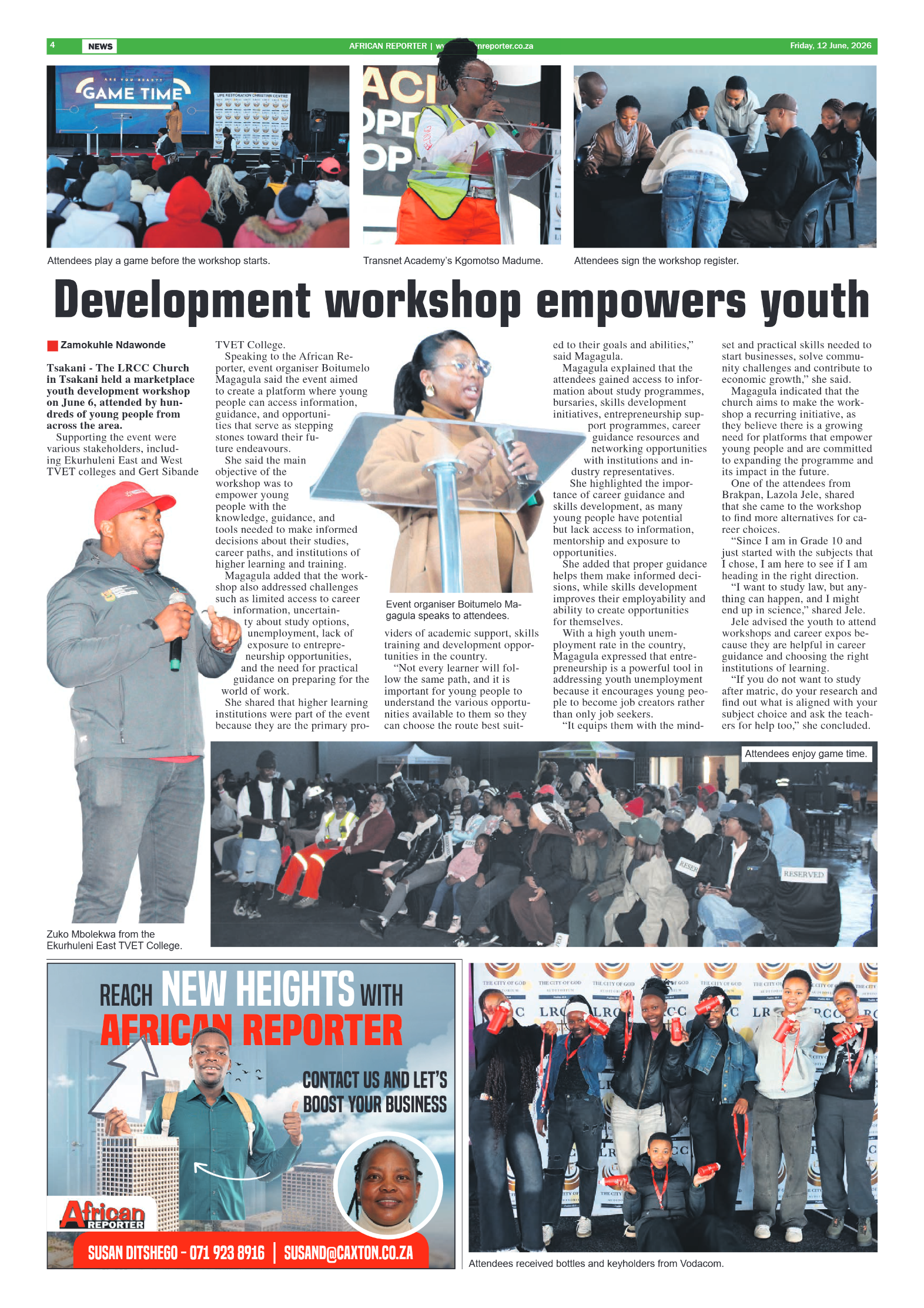 African Reporter 12 June 2026 page 4