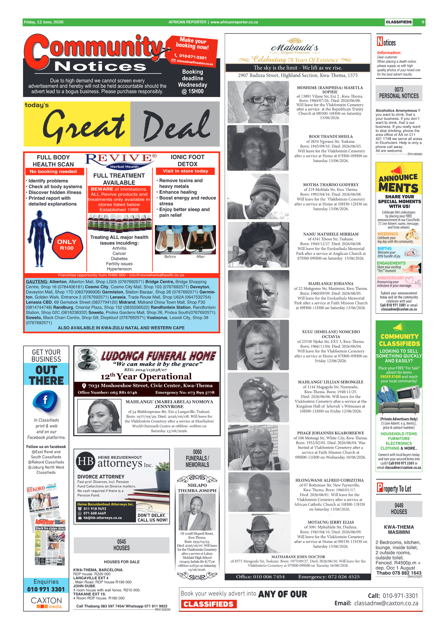 African Reporter 12 June 2026 page 9