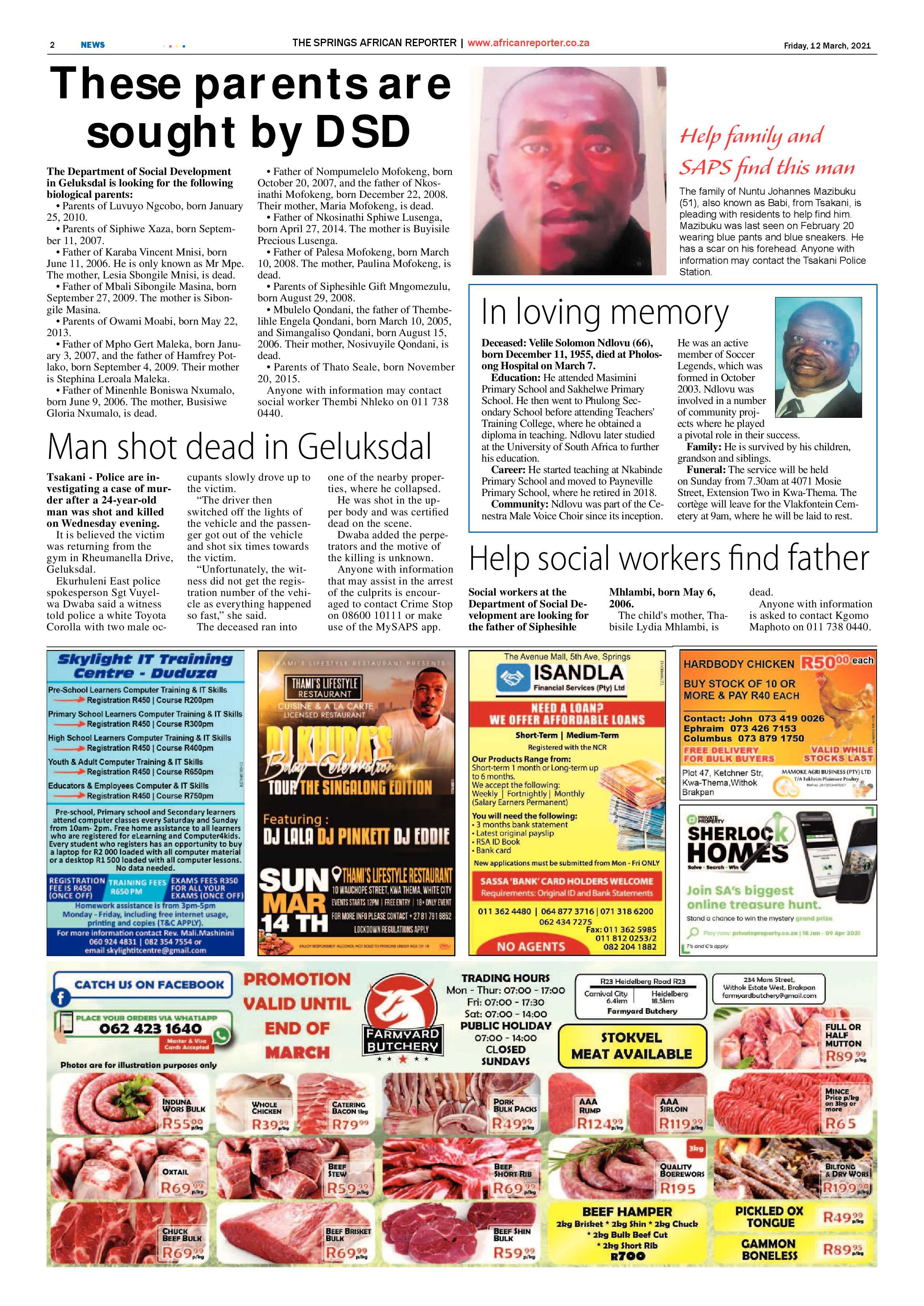 African Reporter 12 March 2021 page 2