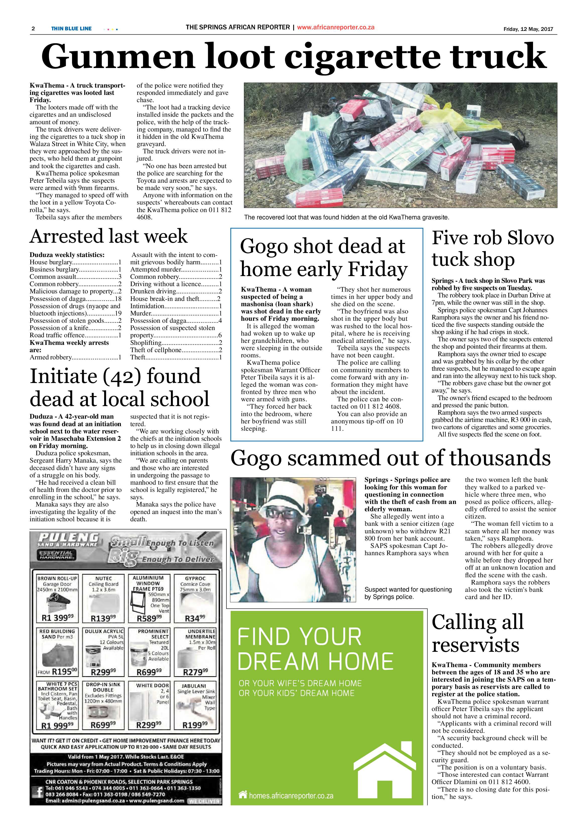 African Reporter 12 May 2017 page 2
