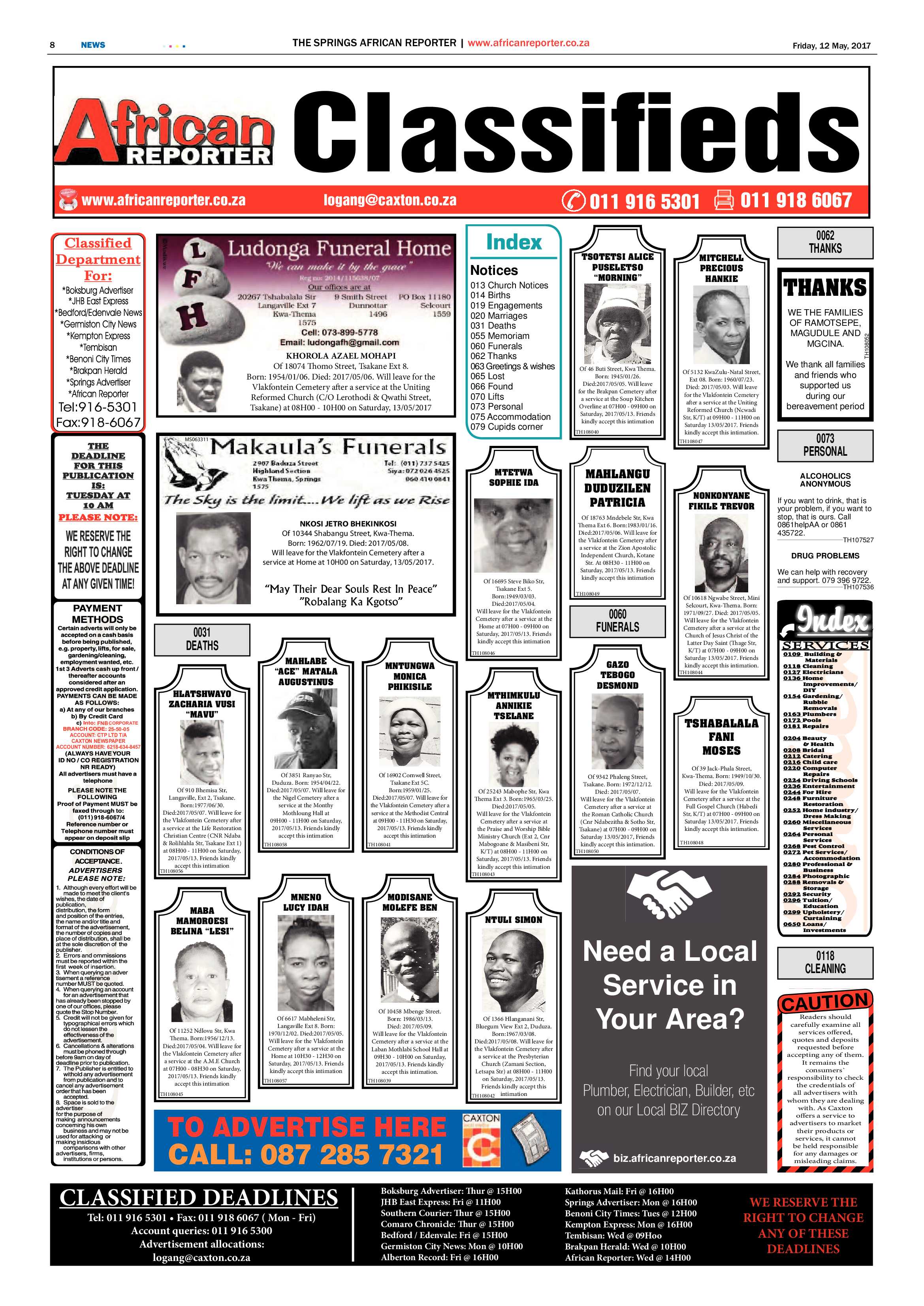 African Reporter 12 May 2017 page 8