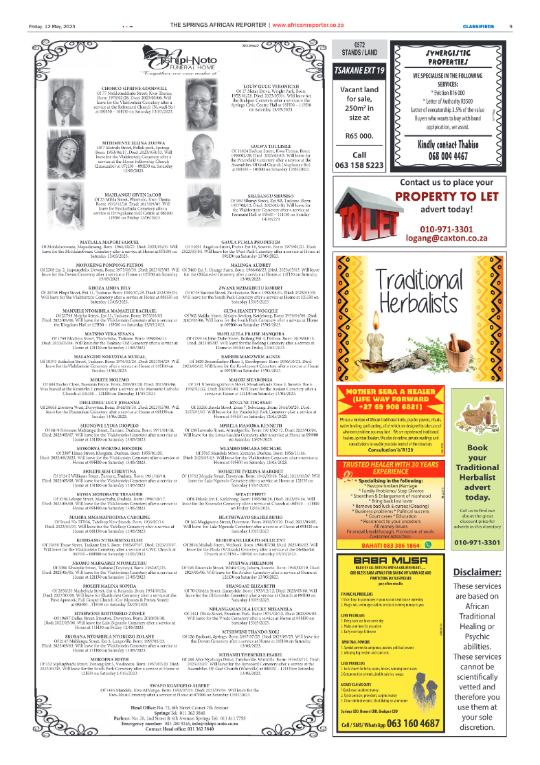 African Reporter 12 May 2023 page 9
