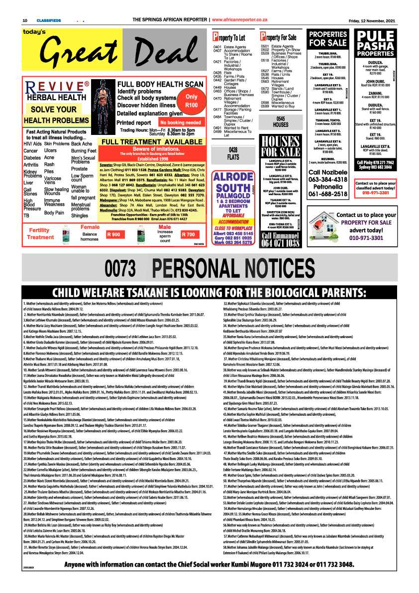 African Reporter 12 November 2021 page 10