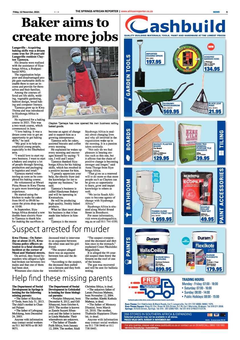African Reporter 12 November 2021 page 5