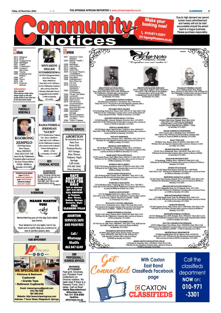 African Reporter 12 November 2021 page 9