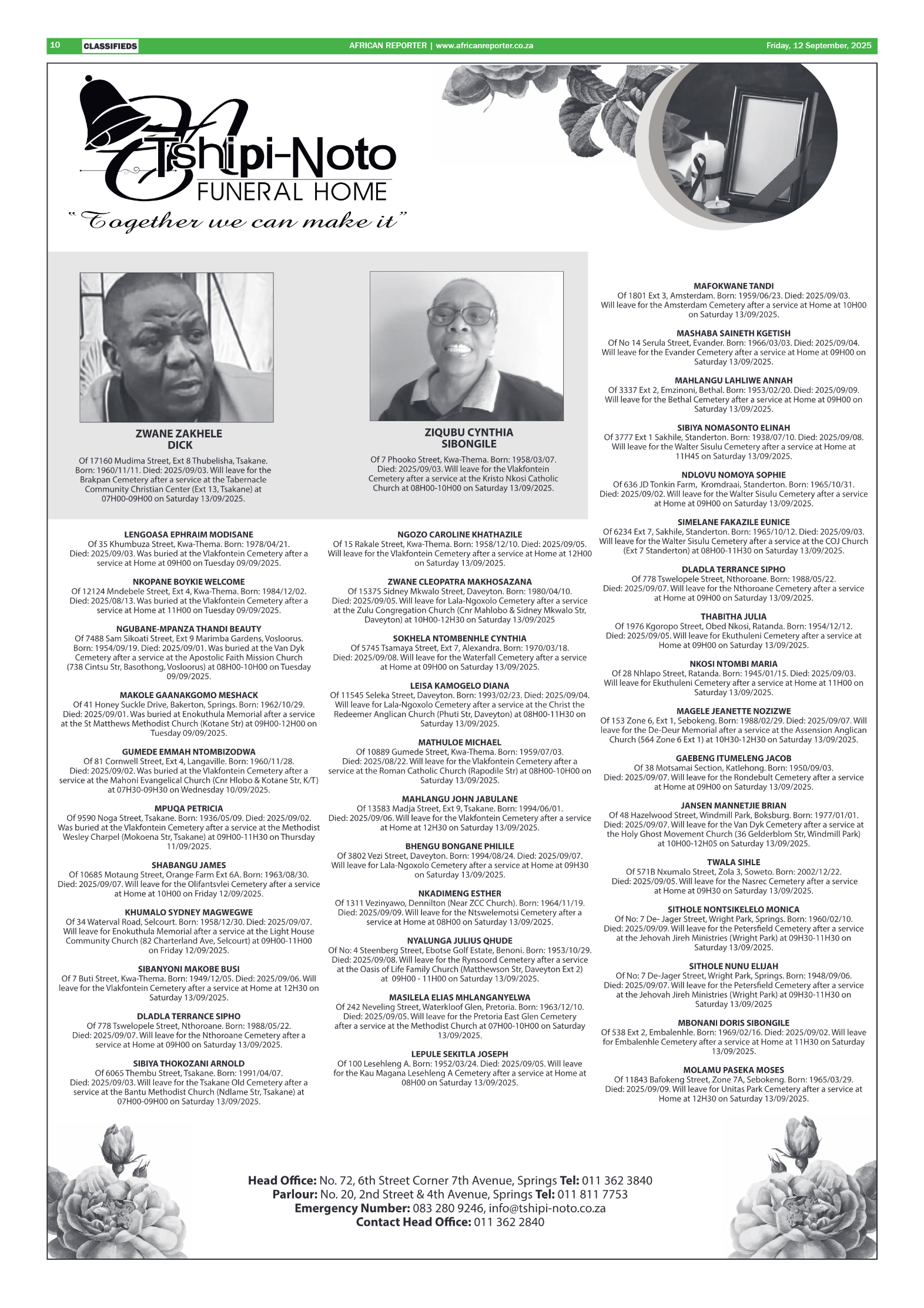 African Reporter 12 September 2025 page 10