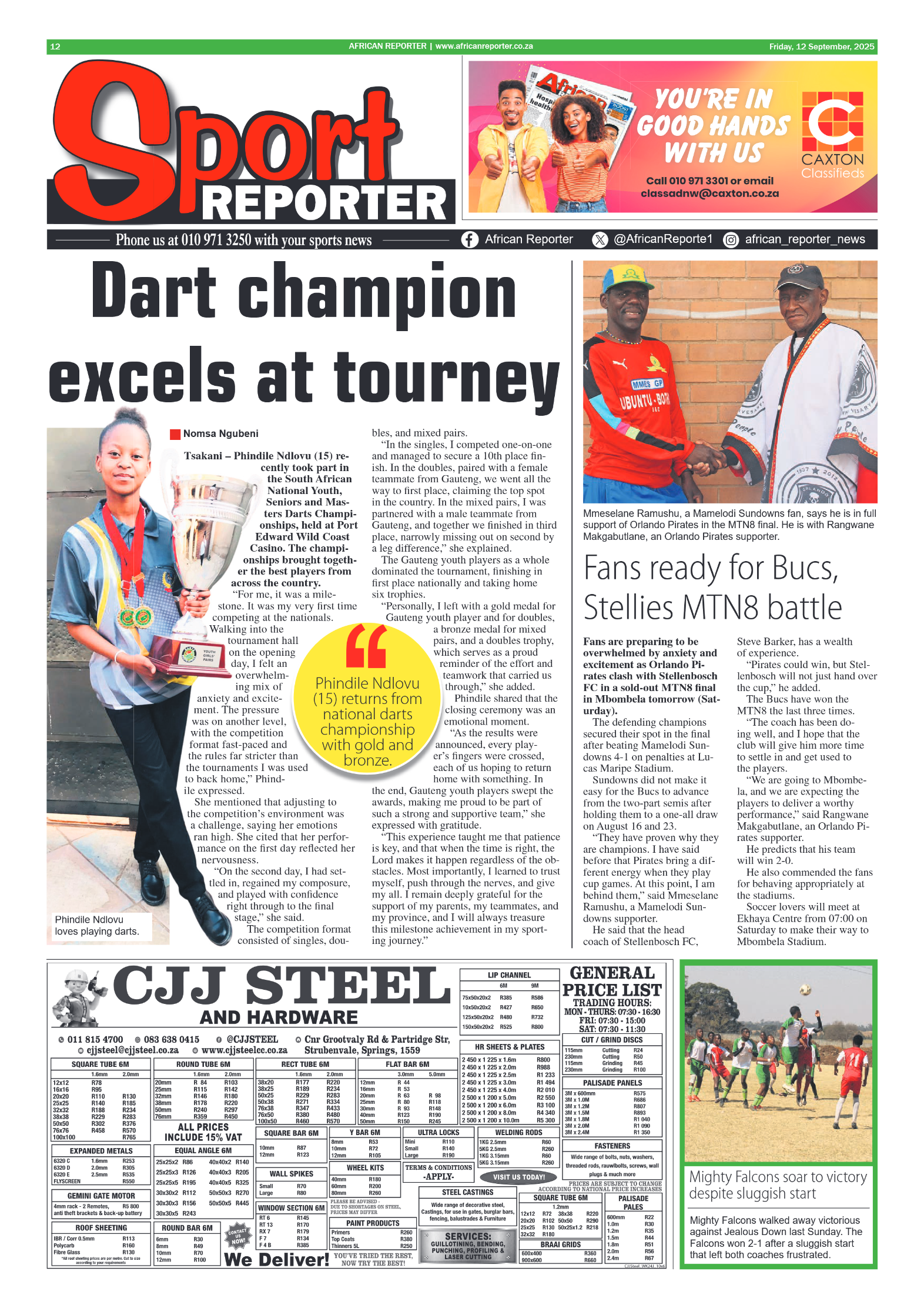 African Reporter 12 September 2025 page 12