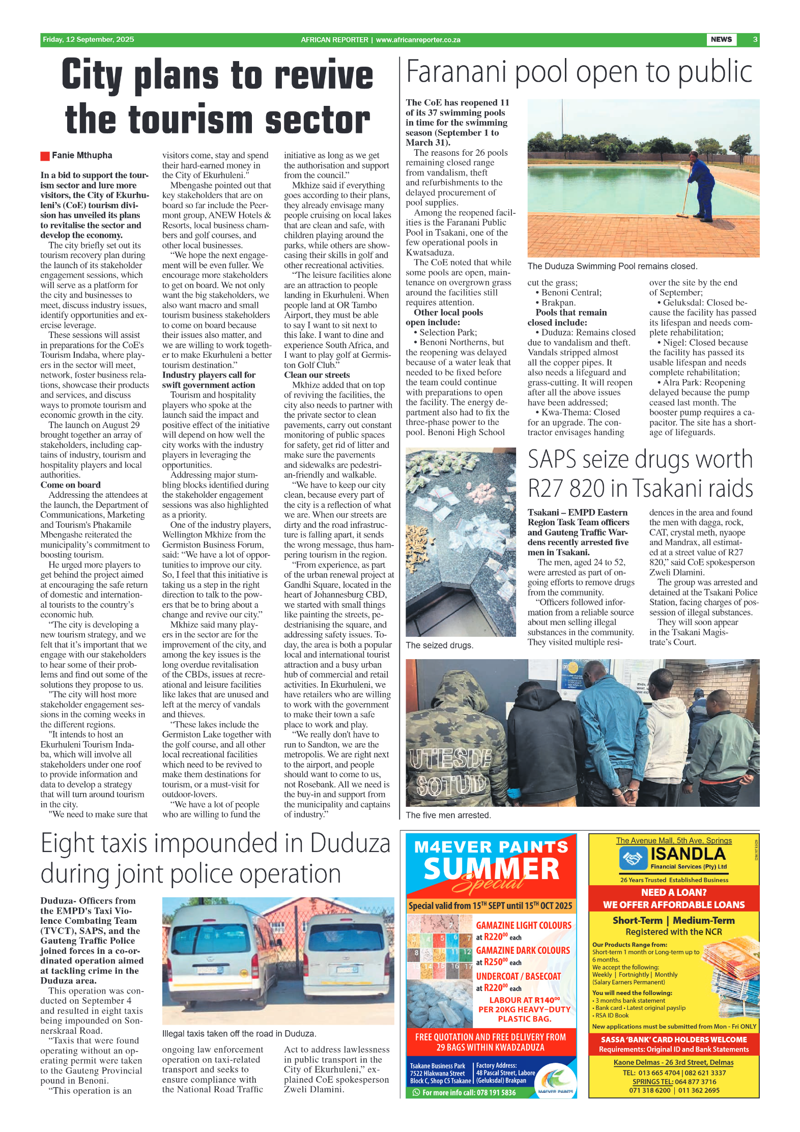 African Reporter 12 September 2025 page 3