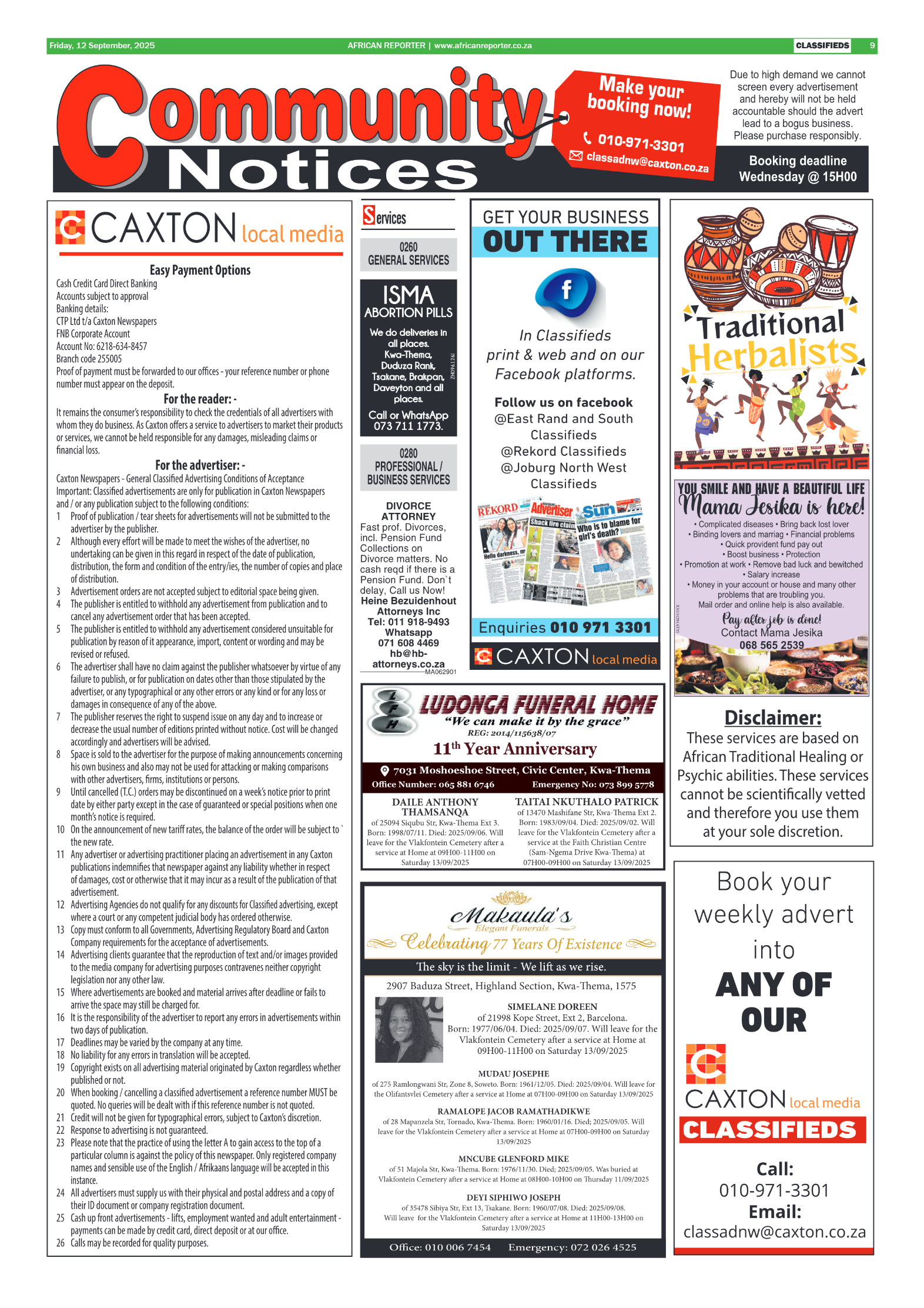 African Reporter 12 September 2025 page 9