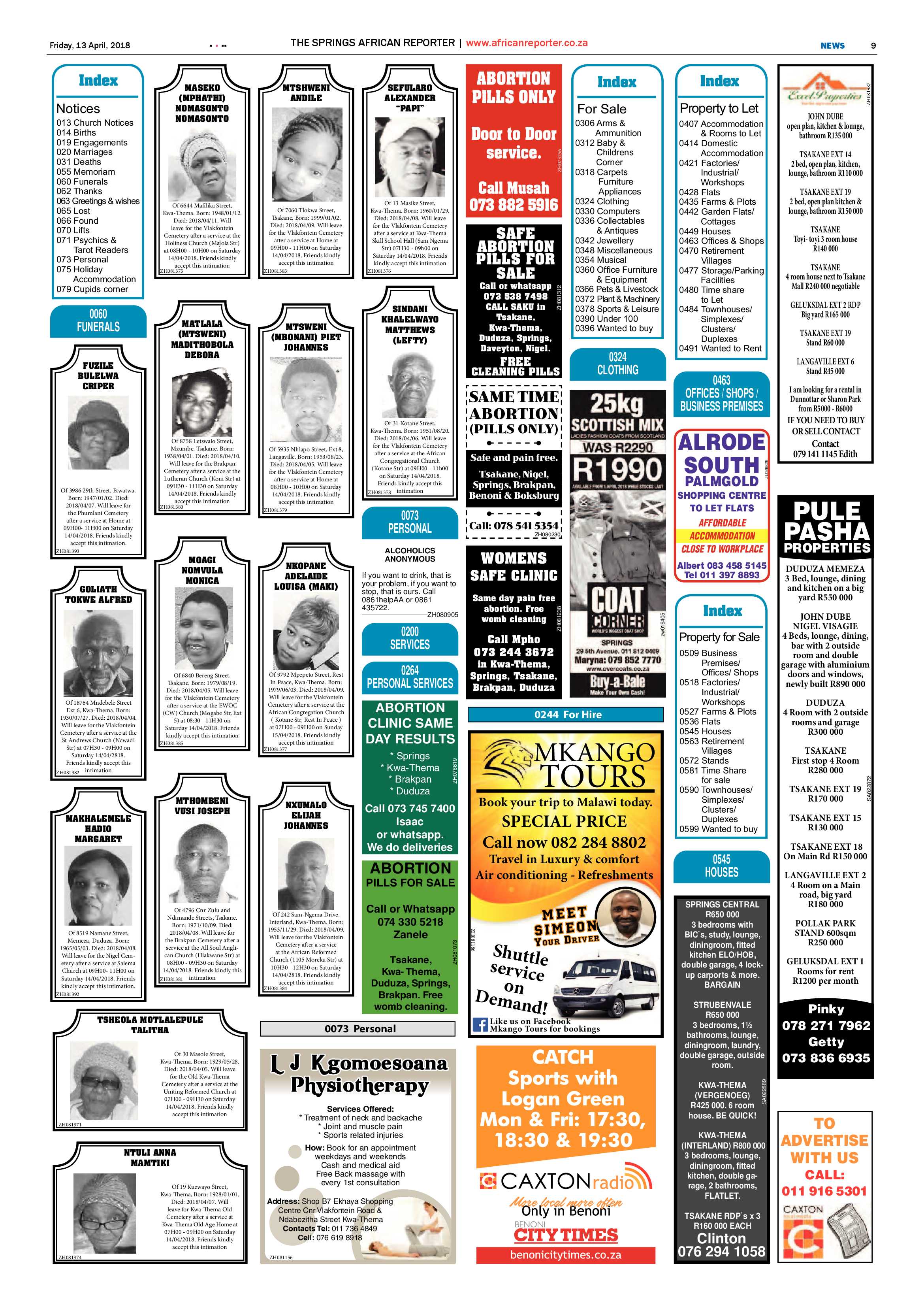 African Reporter 13 April 2018 page 9