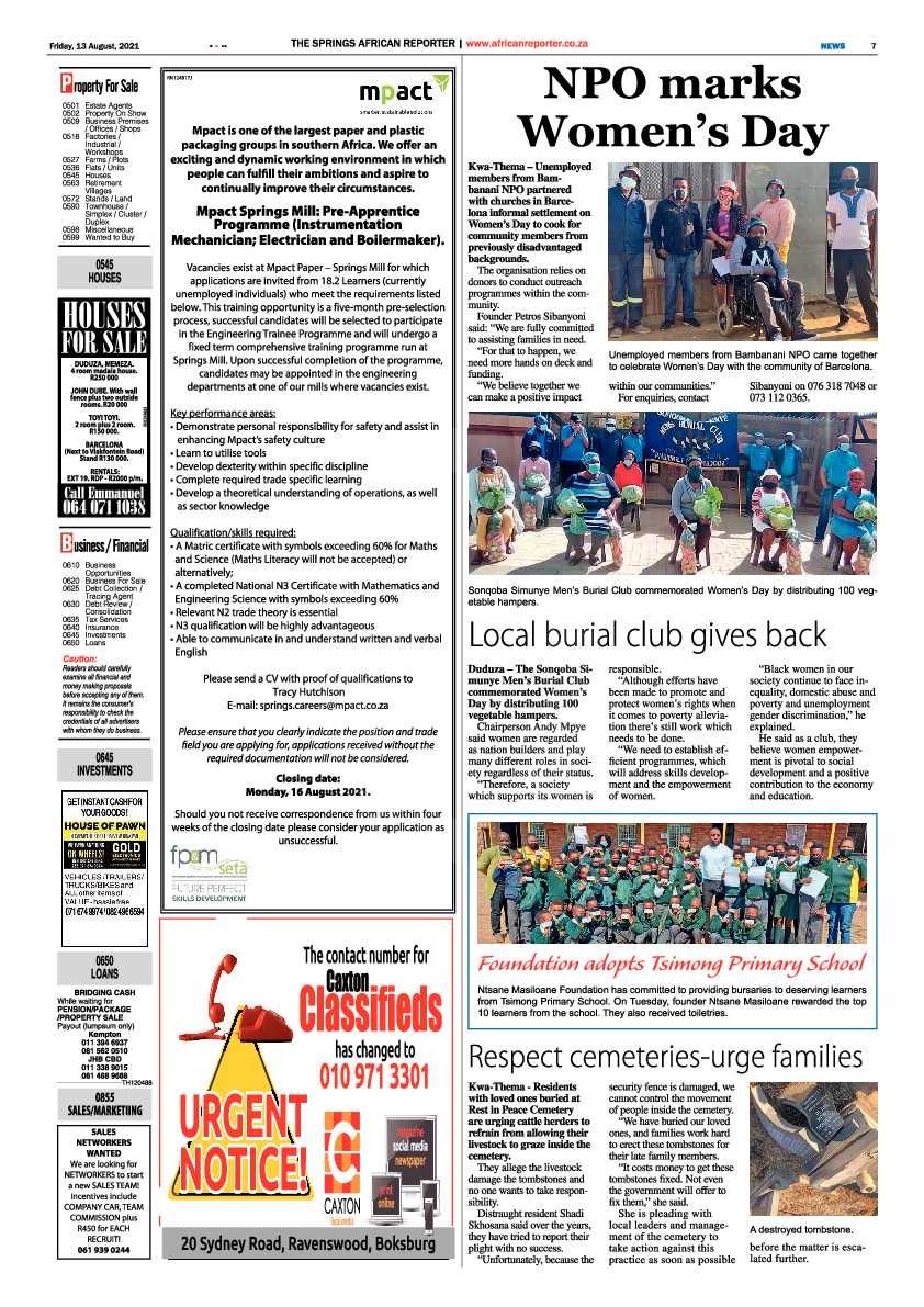 African Reporter 13 August 2021 page 7