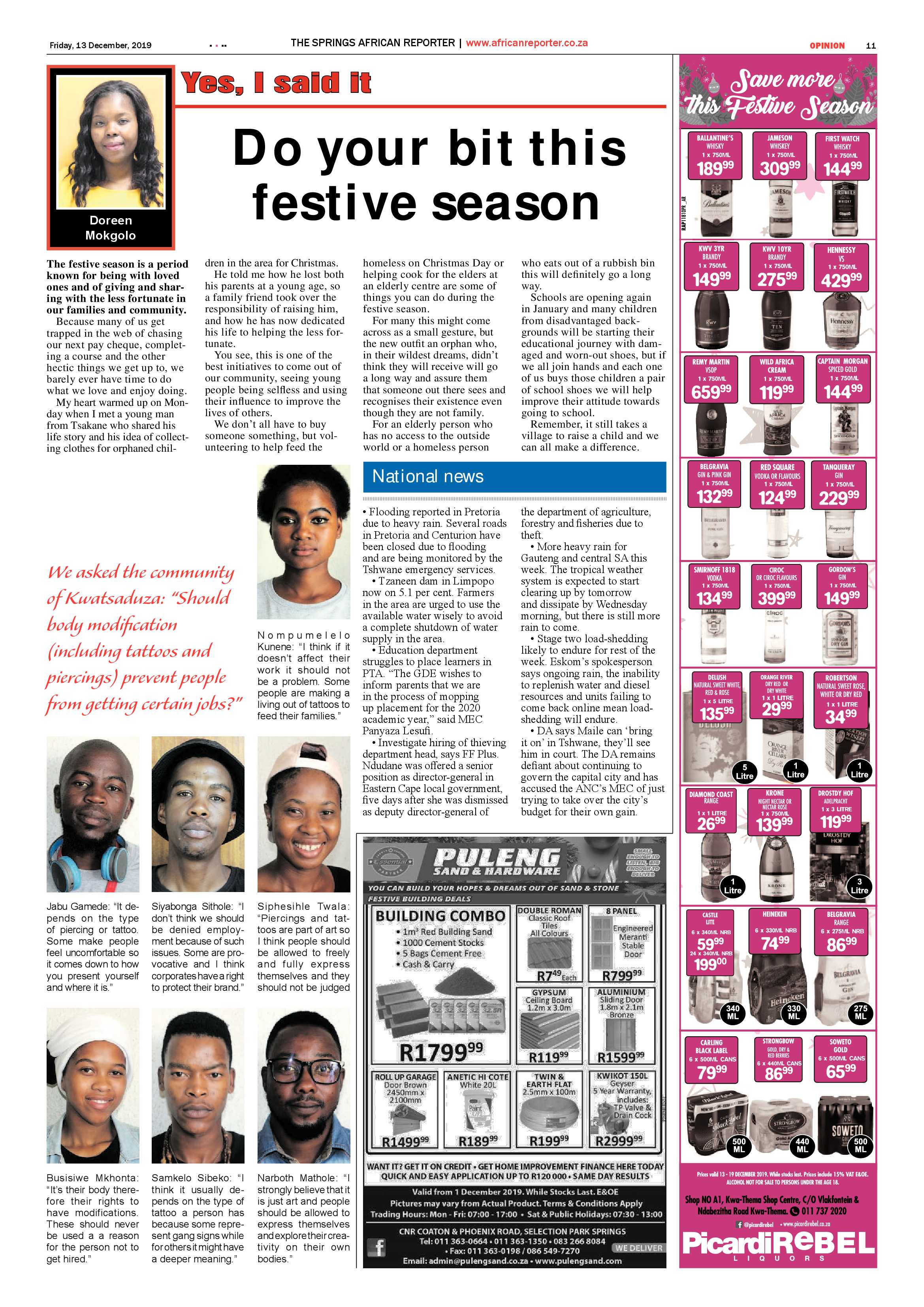 African Reporter 13 December 2019 page 11