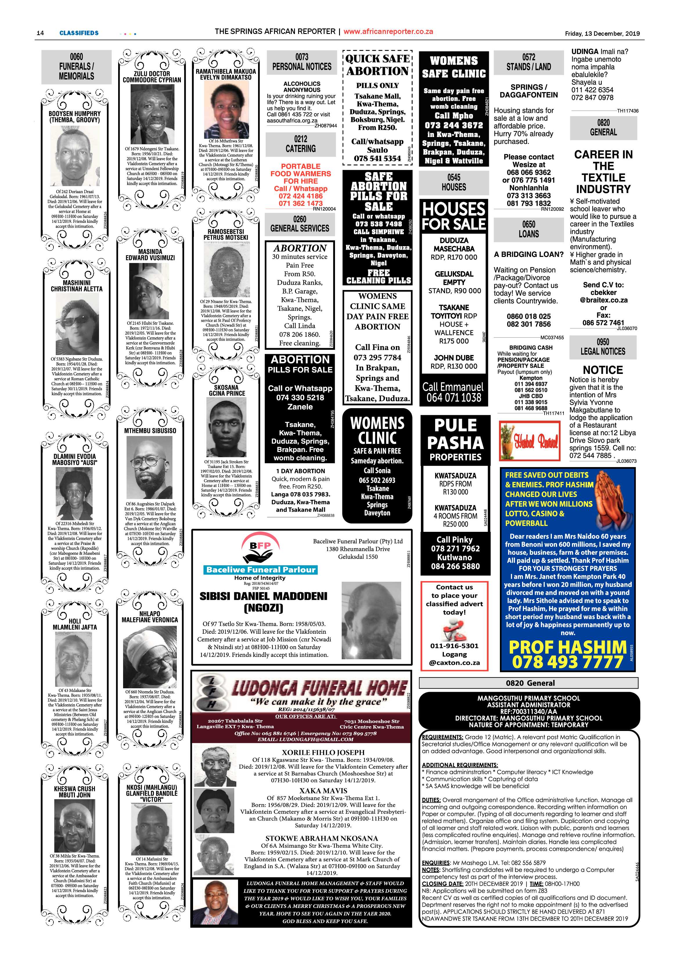 African Reporter 13 December 2019 page 14