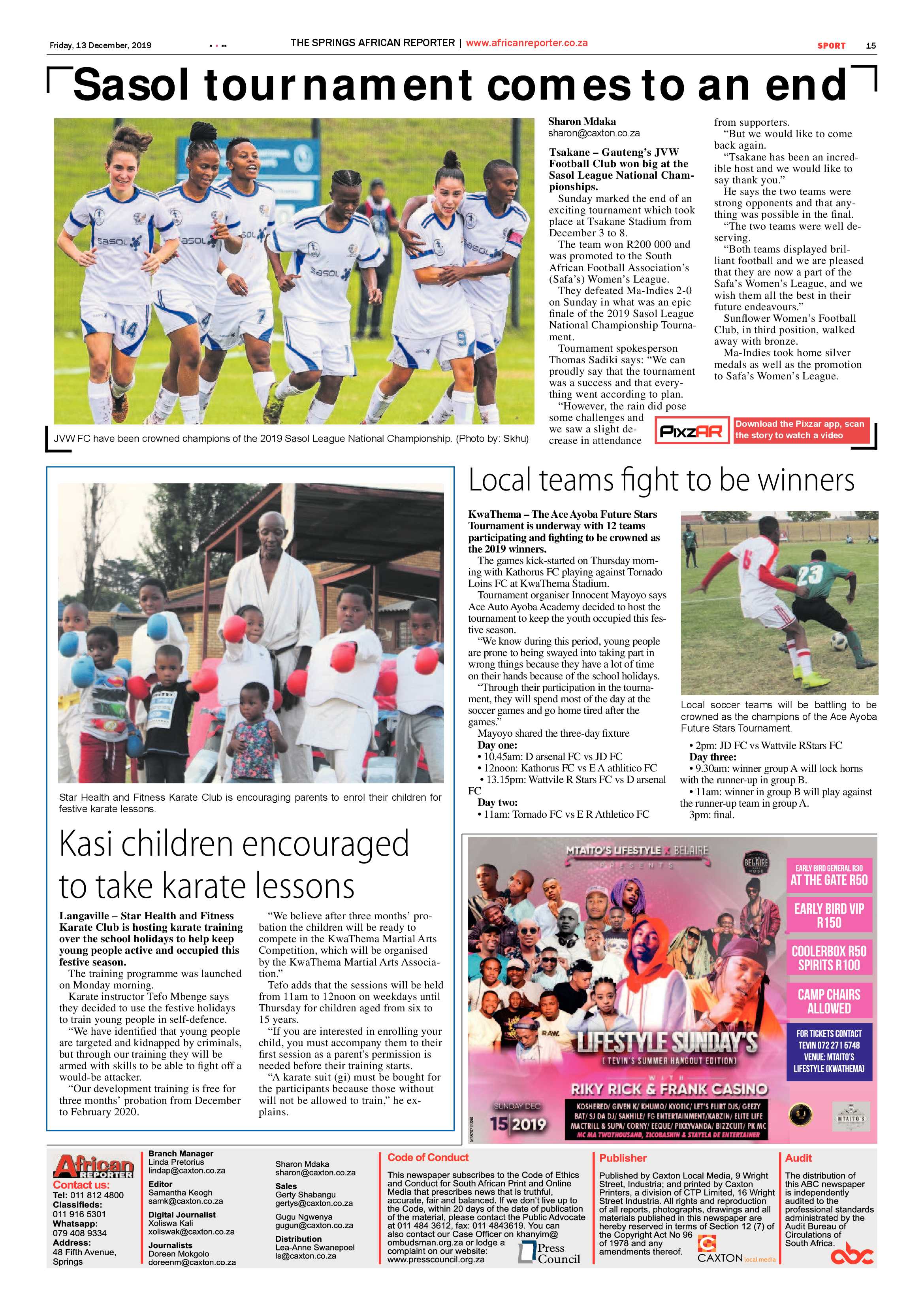 African Reporter 13 December 2019 page 15