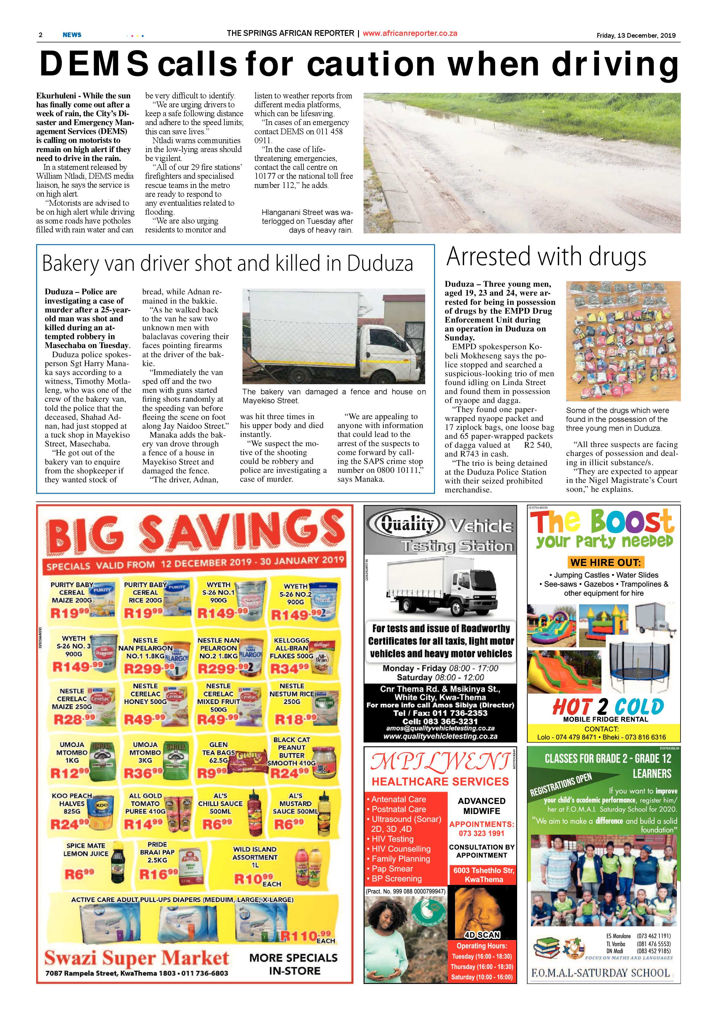 African Reporter 13 December 2019 page 2