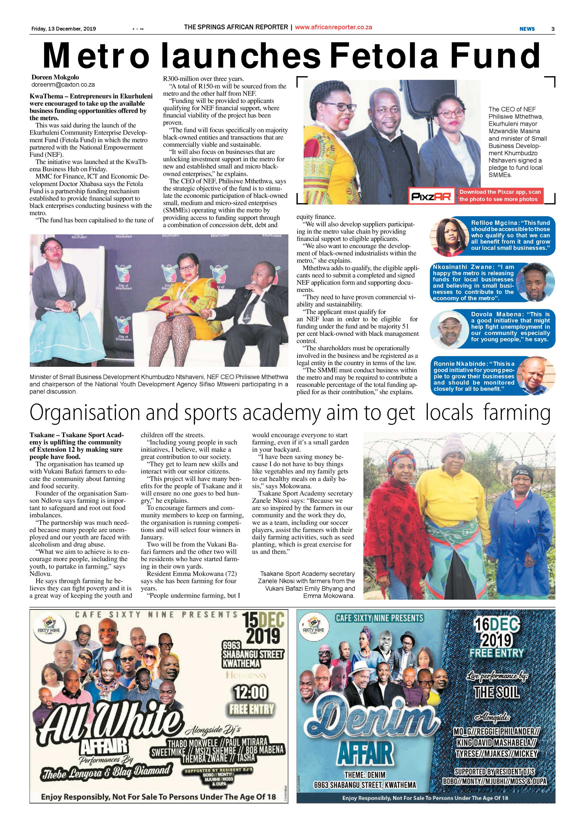 African Reporter 13 December 2019 page 3