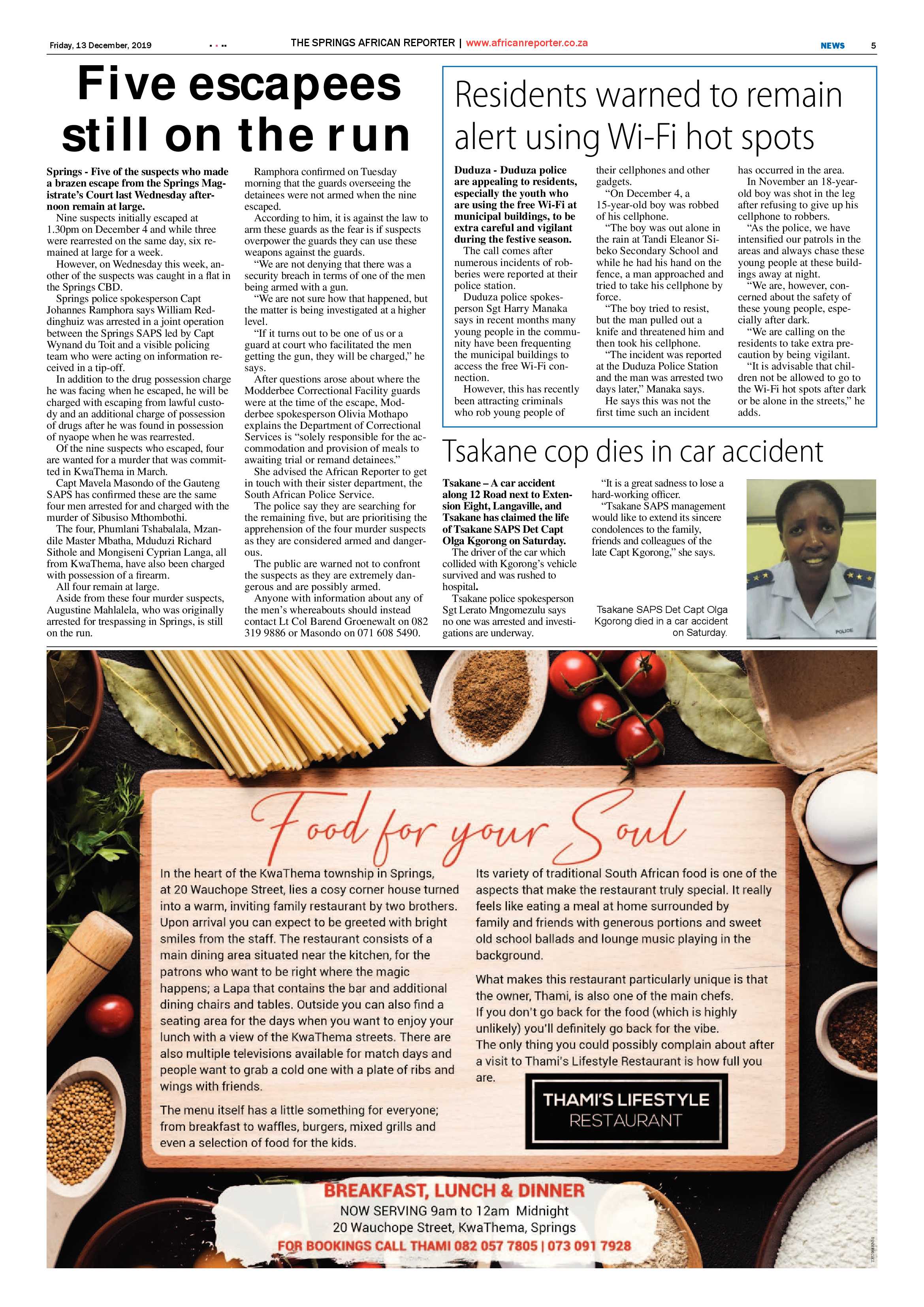 African Reporter 13 December 2019 page 5