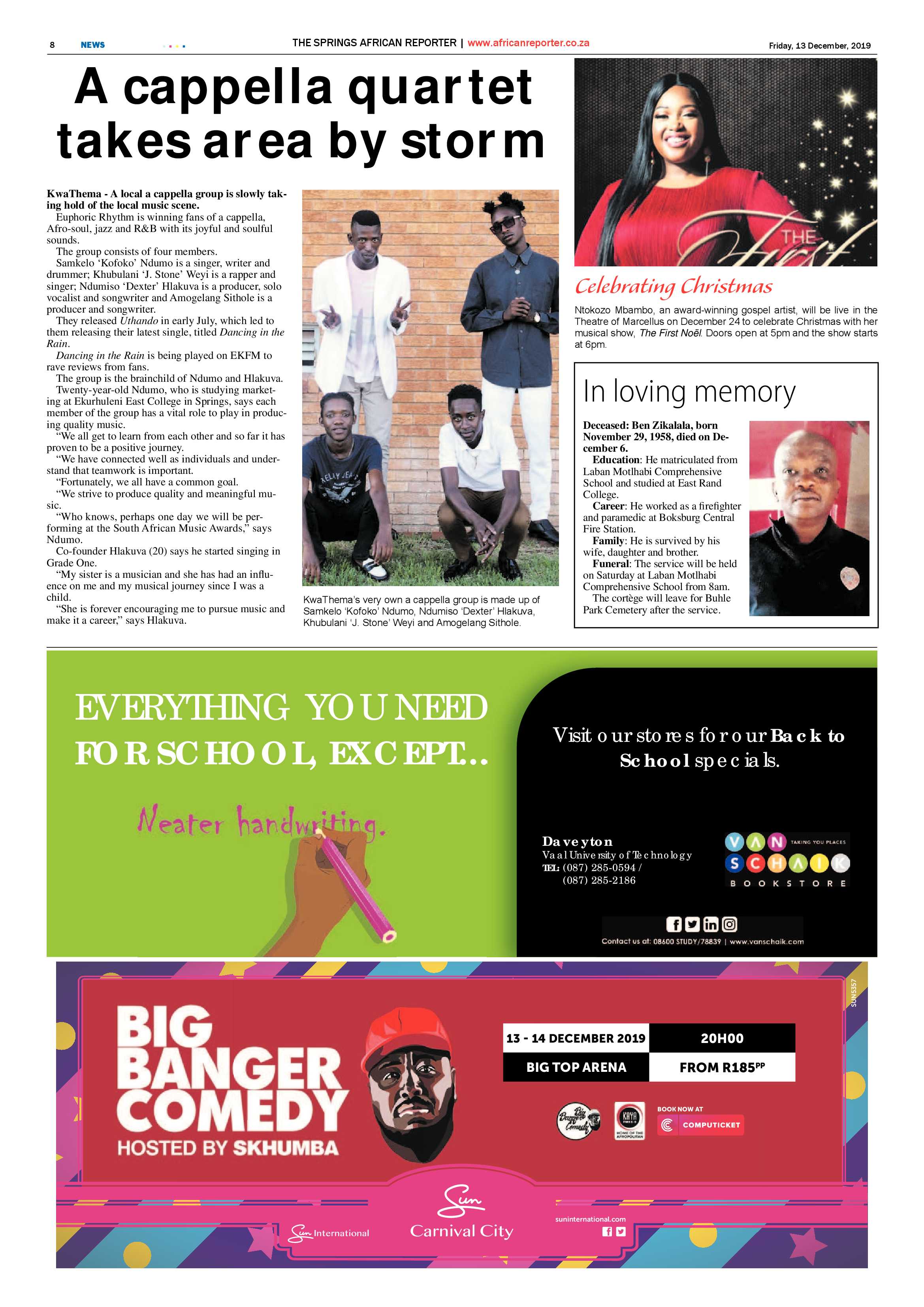 African Reporter 13 December 2019 page 8