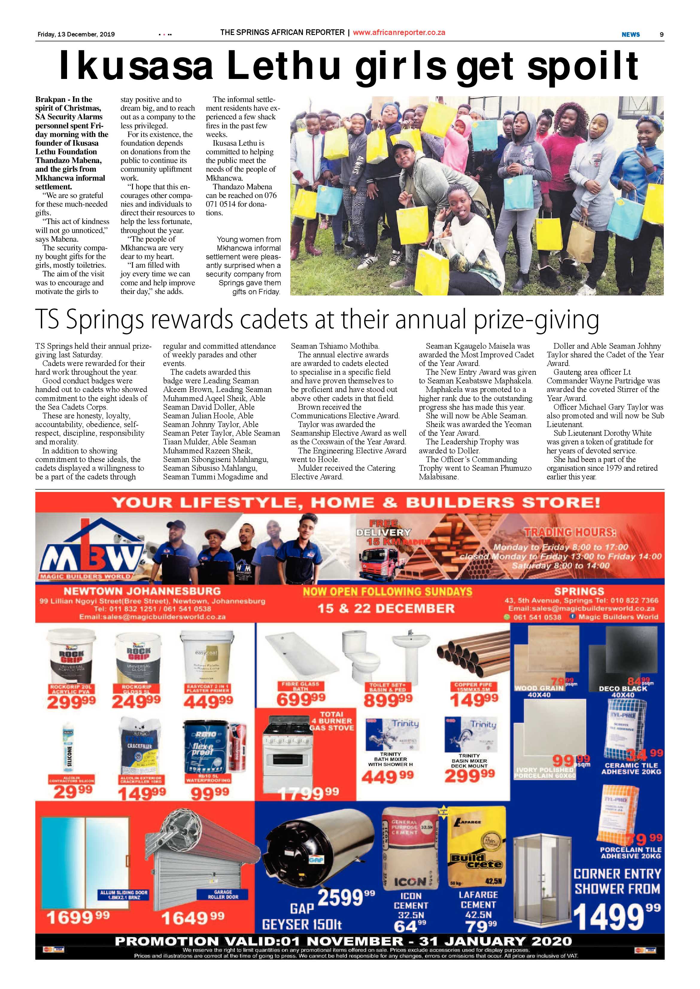 African Reporter 13 December 2019 page 9