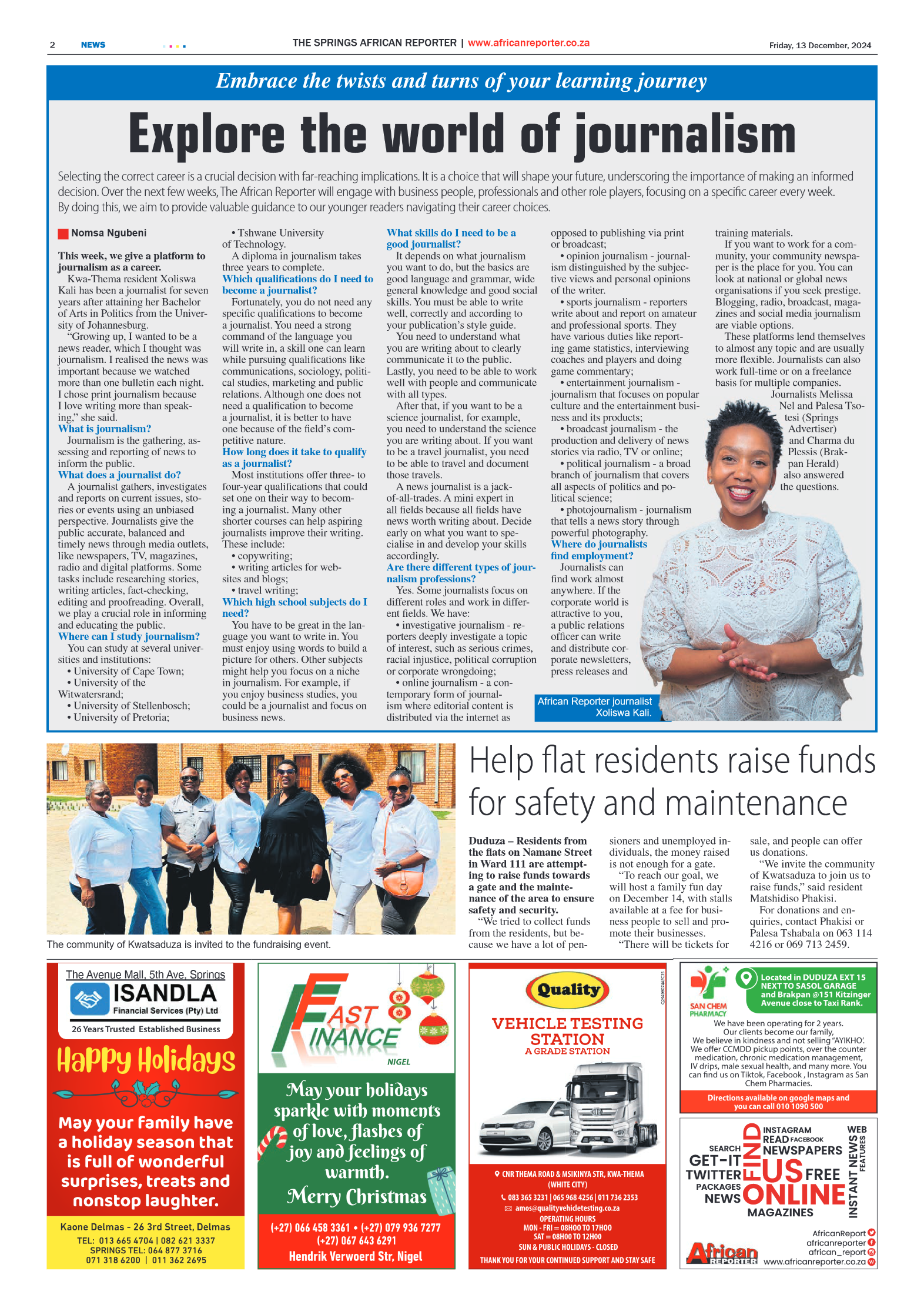 African Reporter 13 December 2024 page 2