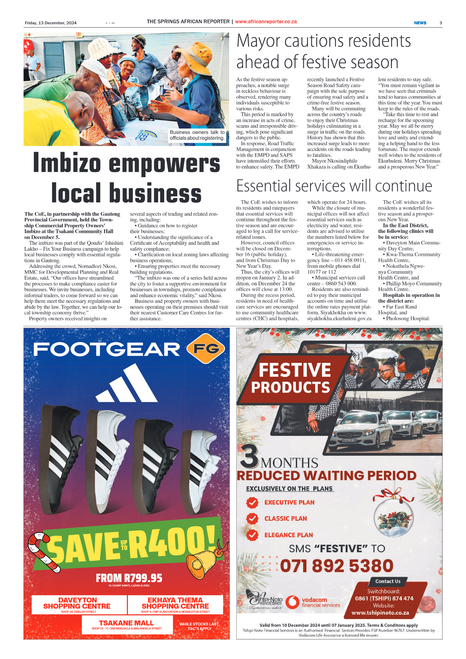 African Reporter 13 December 2024 page 3