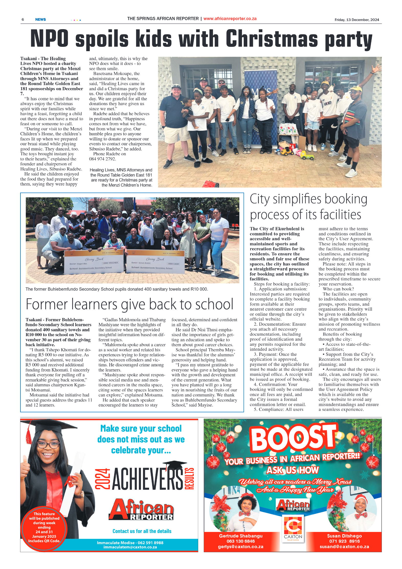 African Reporter 13 December 2024 page 6