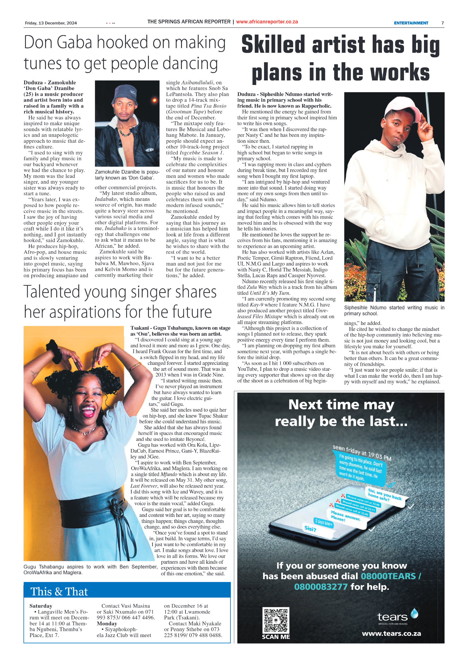 African Reporter 13 December 2024 page 7