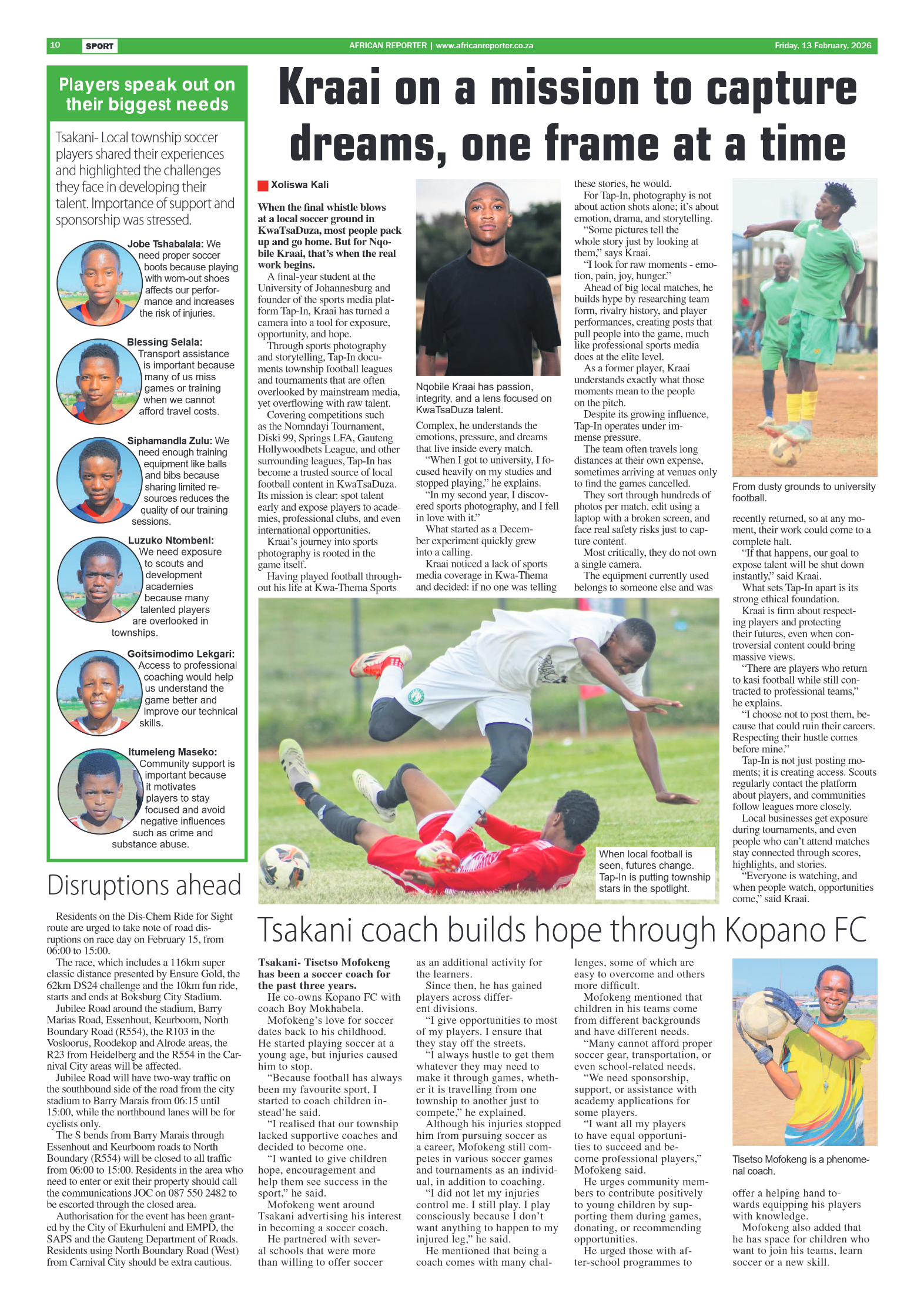 African Reporter 13 February 2026 page 10