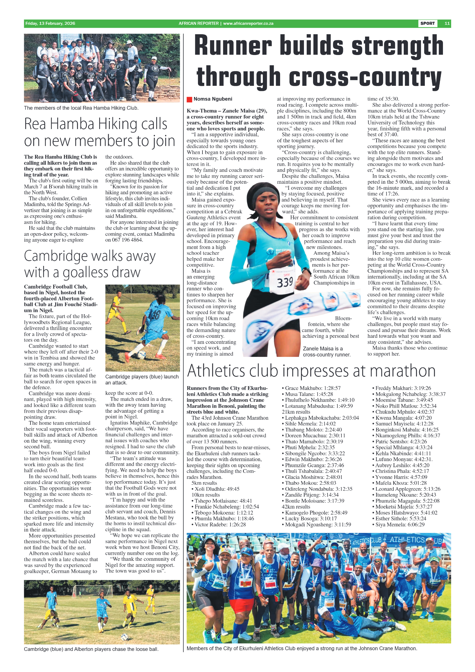 African Reporter 13 February 2026 page 11