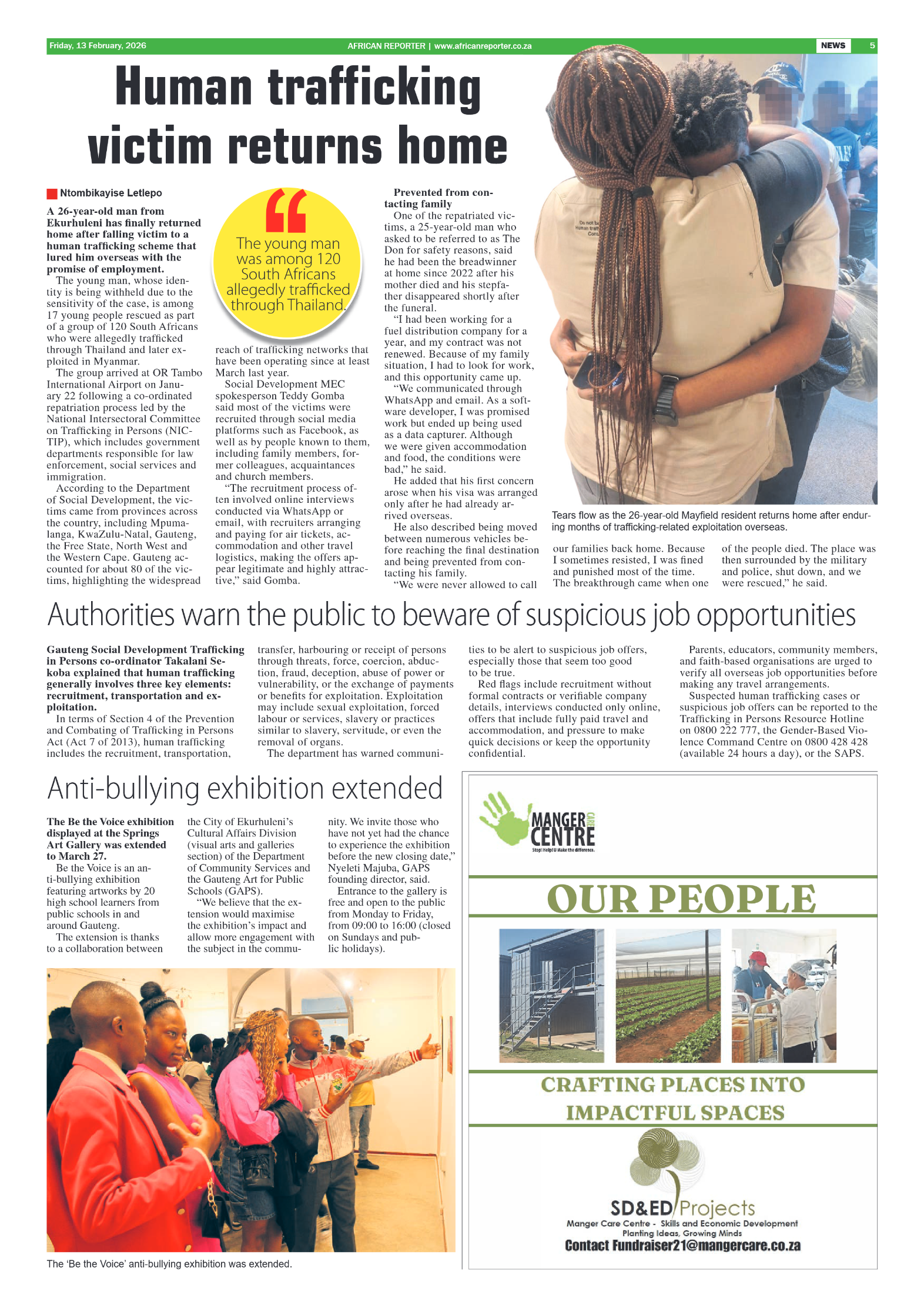 African Reporter 13 February 2026 page 5