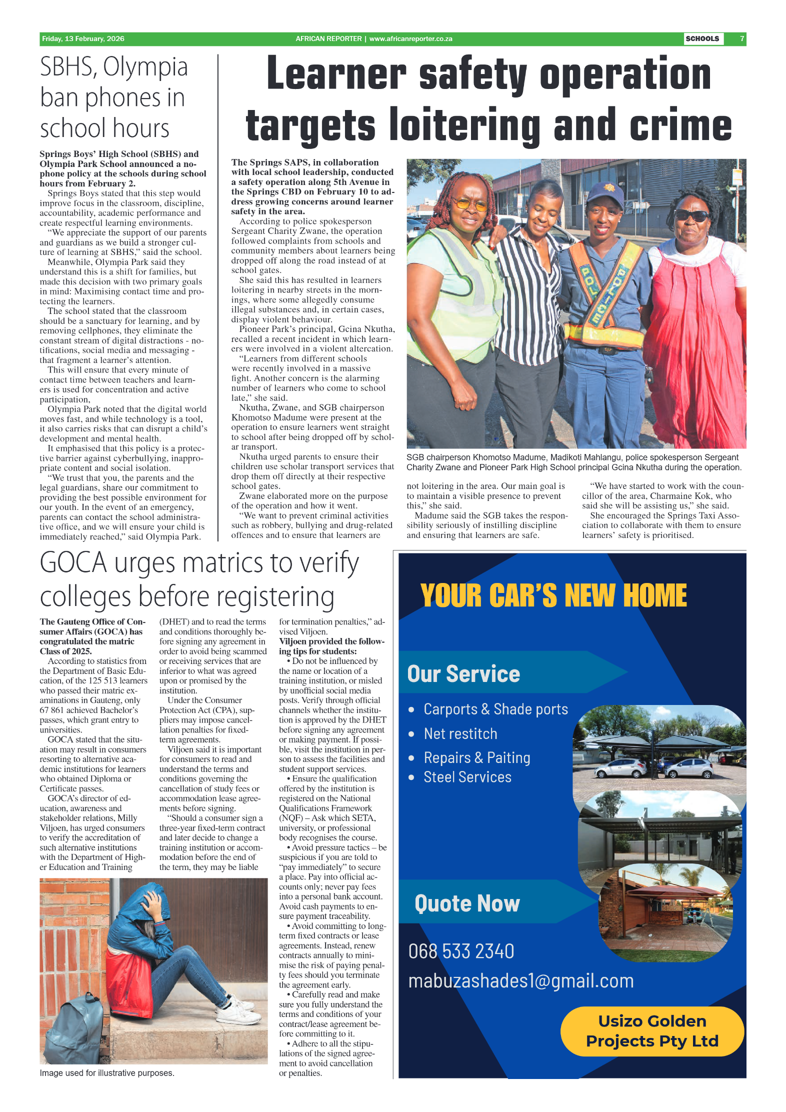 African Reporter 13 February 2026 page 7