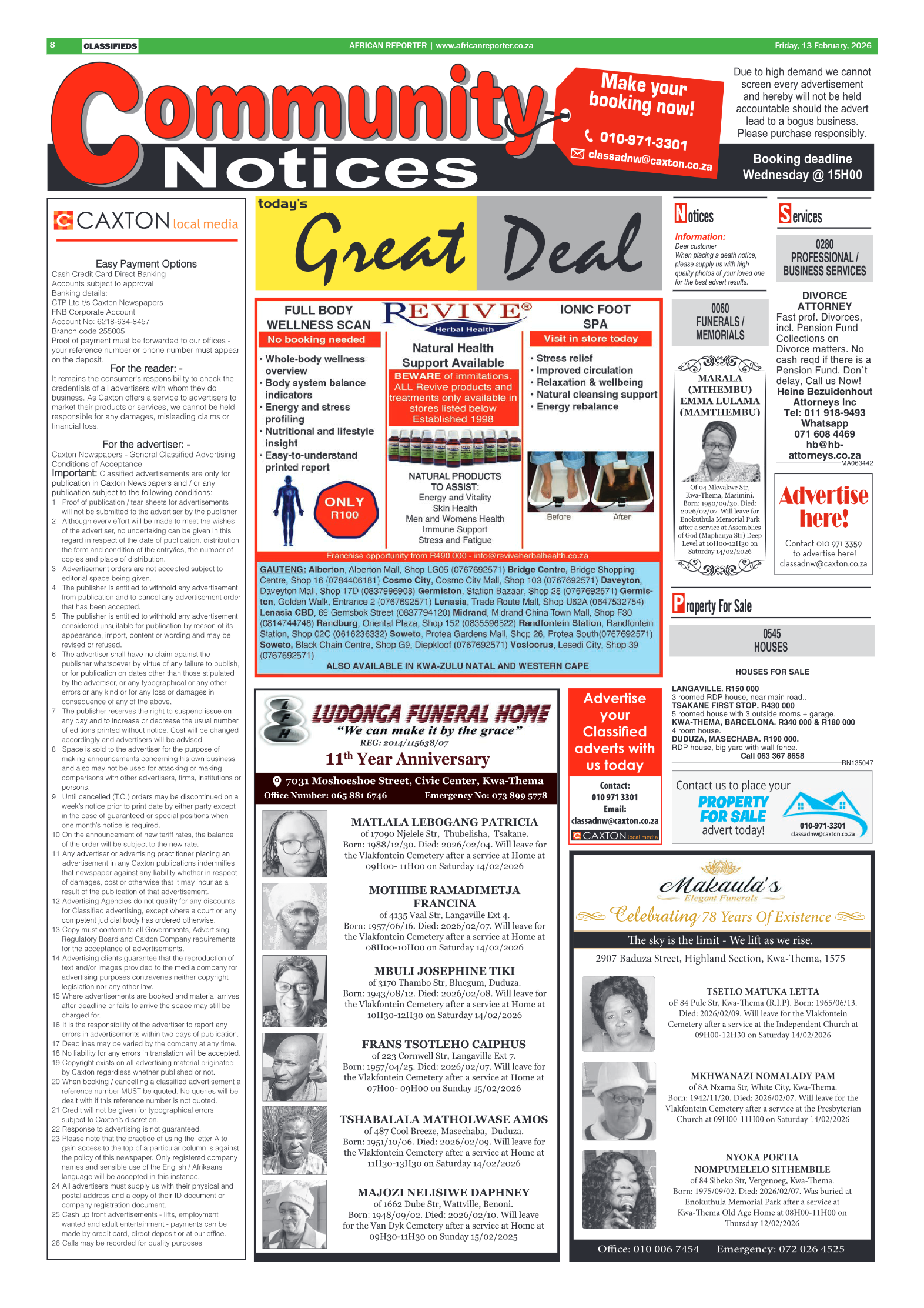 African Reporter 13 February 2026 page 8