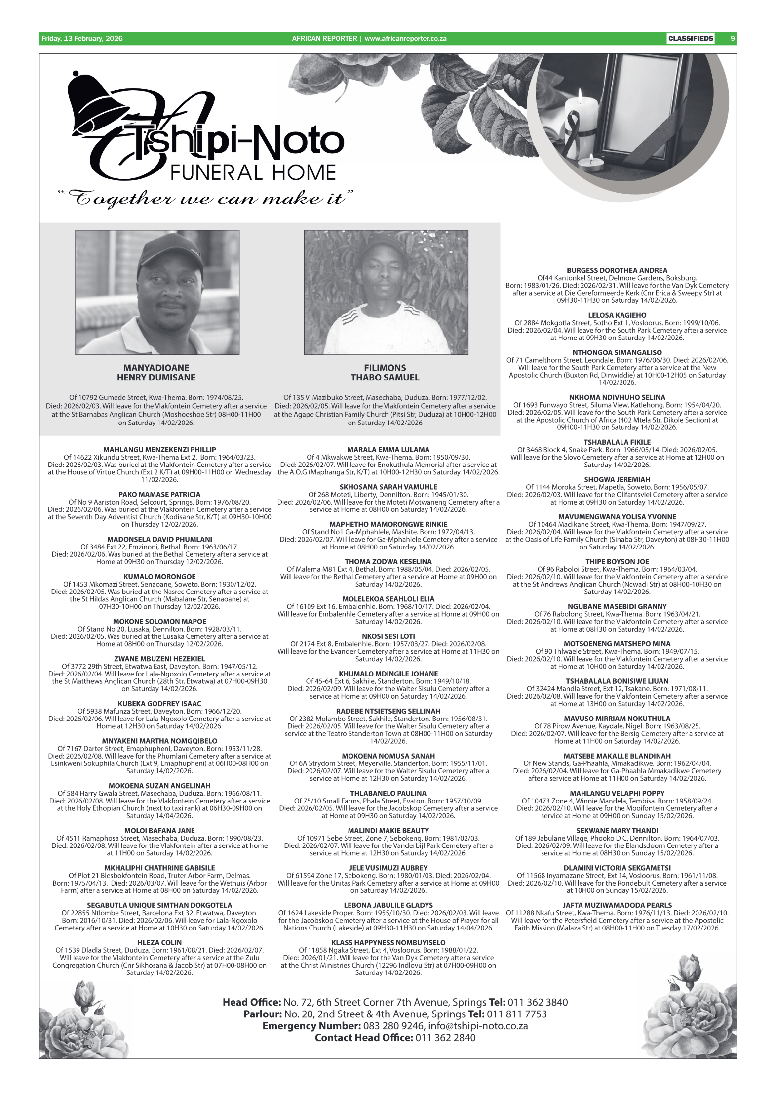 African Reporter 13 February 2026 page 9