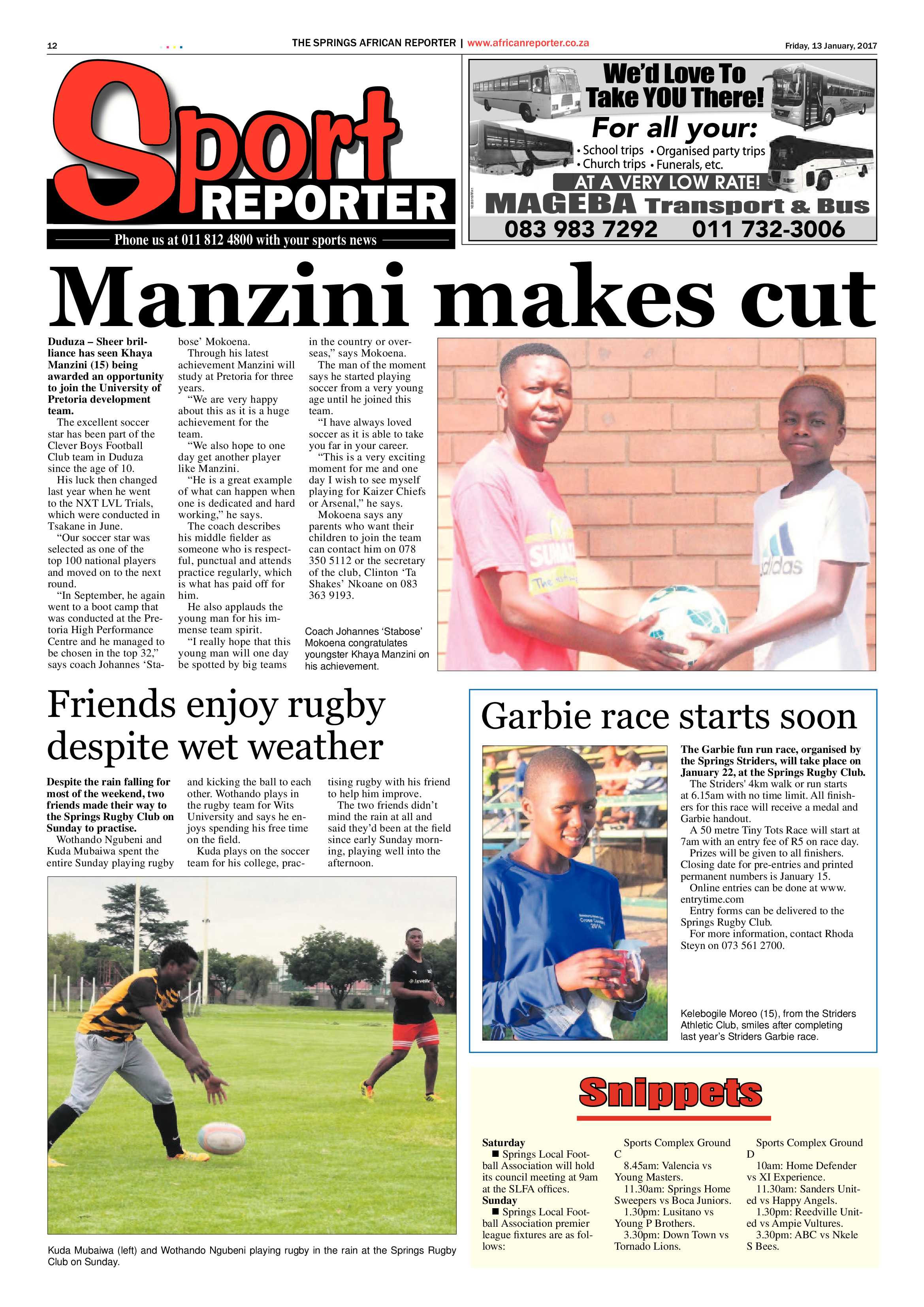 African Reporter 13 January 2017 page 12