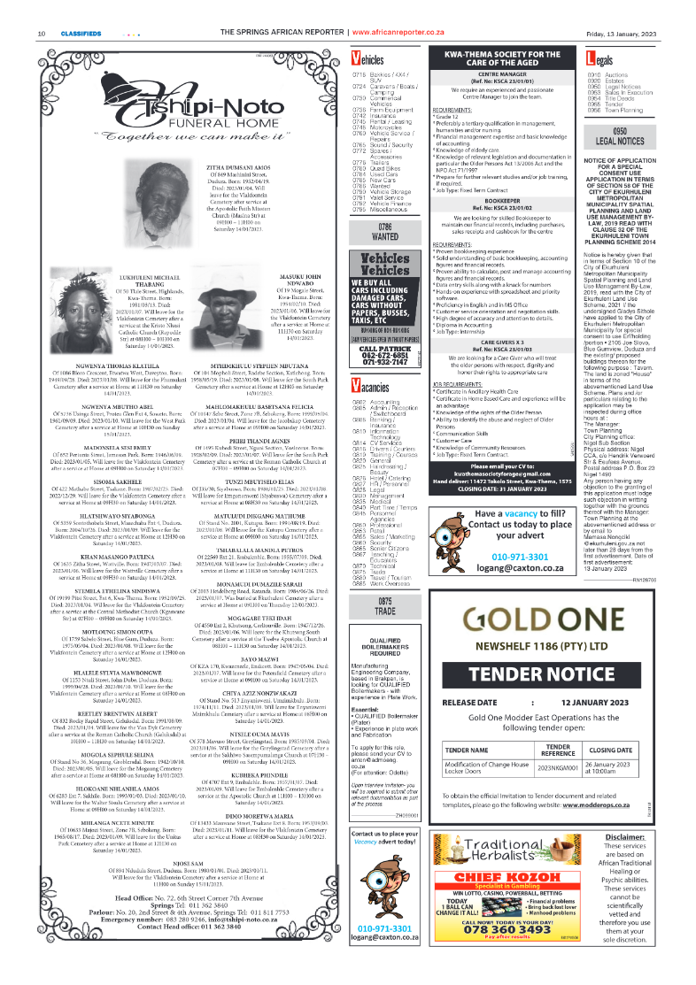African Reporter 13 January 2023 page 10