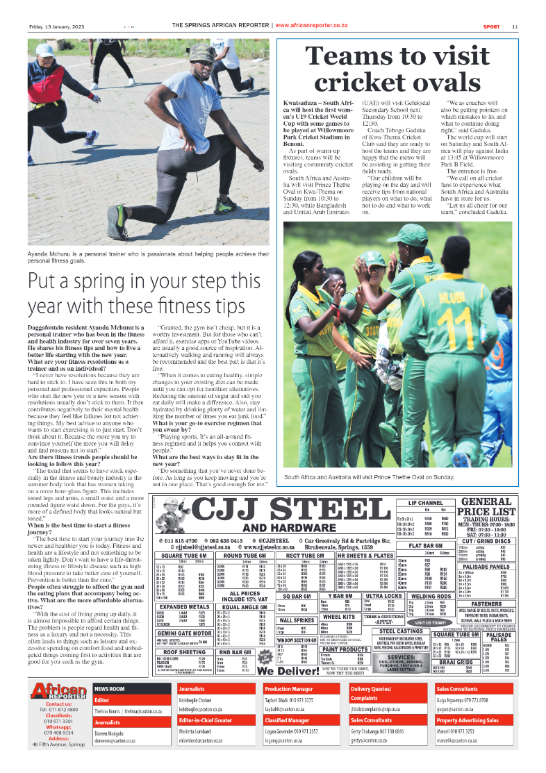 African Reporter 13 January 2023 page 11