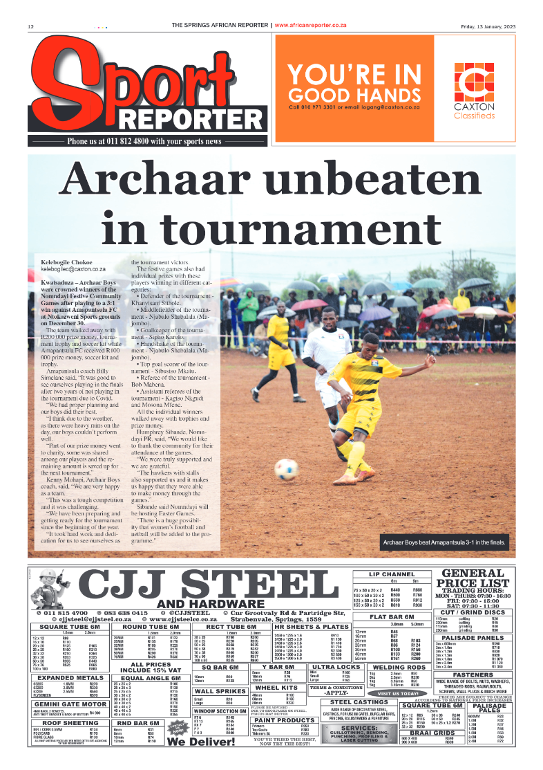 African Reporter 13 January 2023 page 12