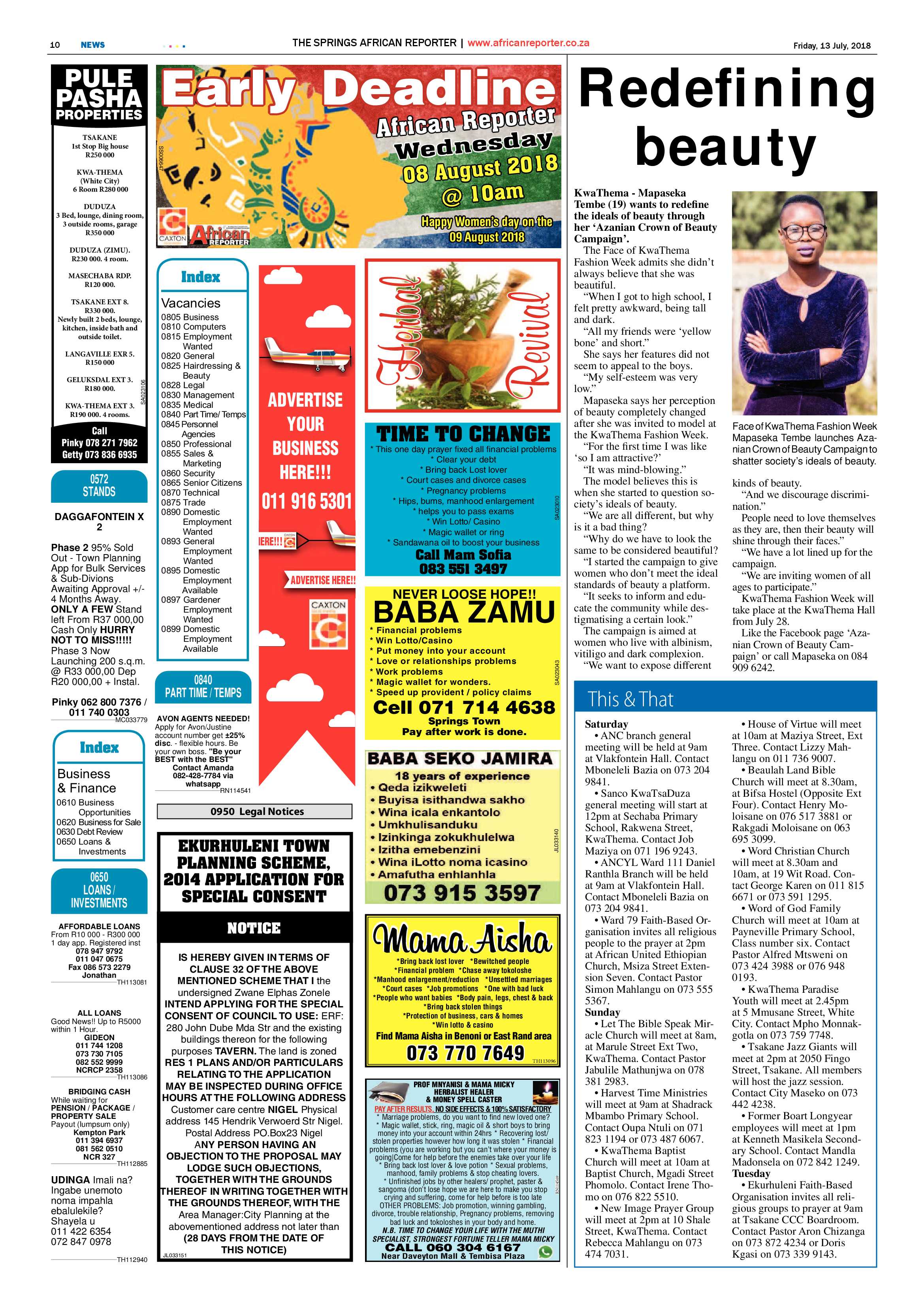 African Reporter 13 July page 10