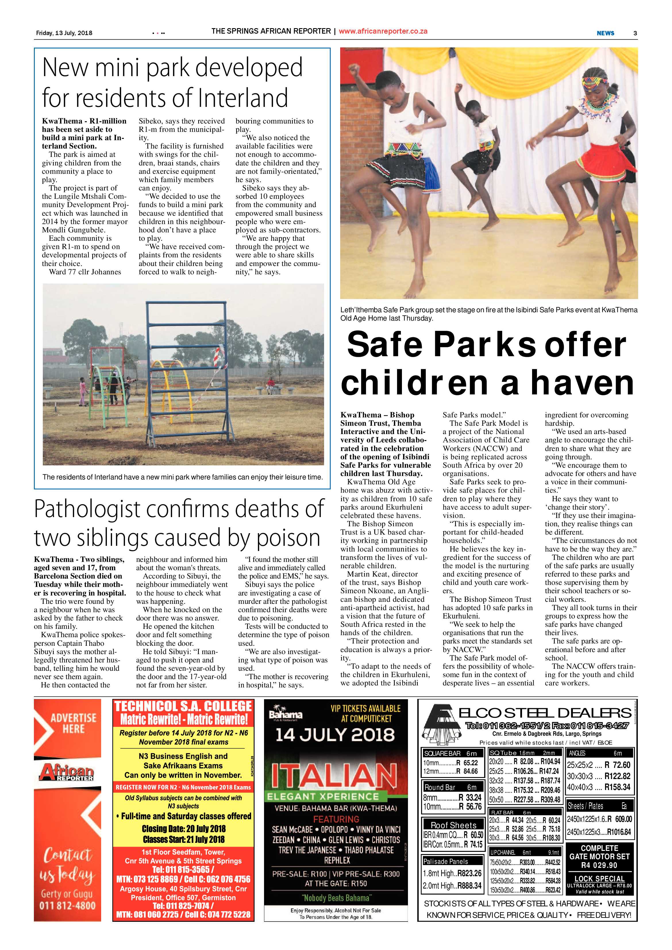 African Reporter 13 July page 3