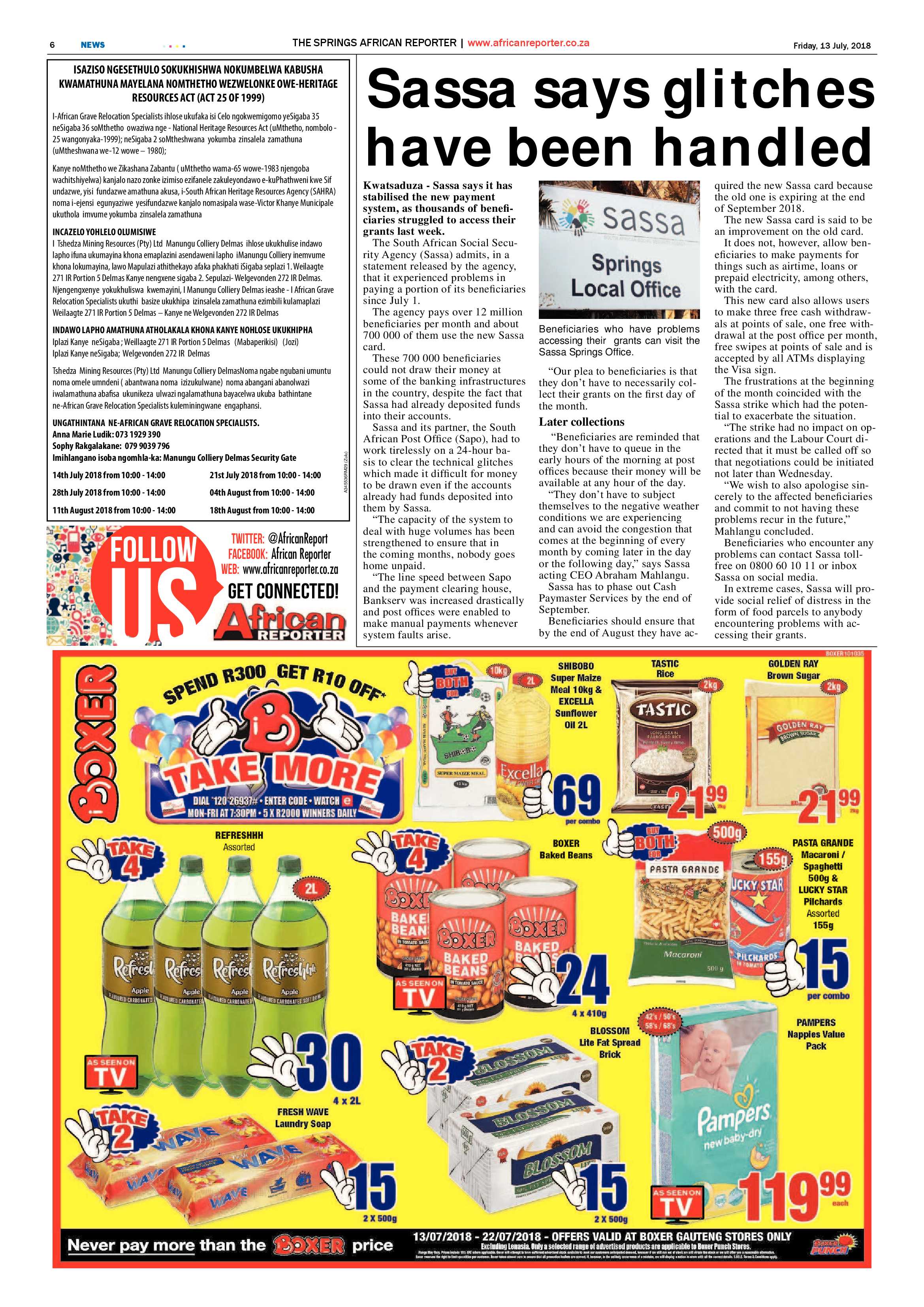 African Reporter 13 July page 6